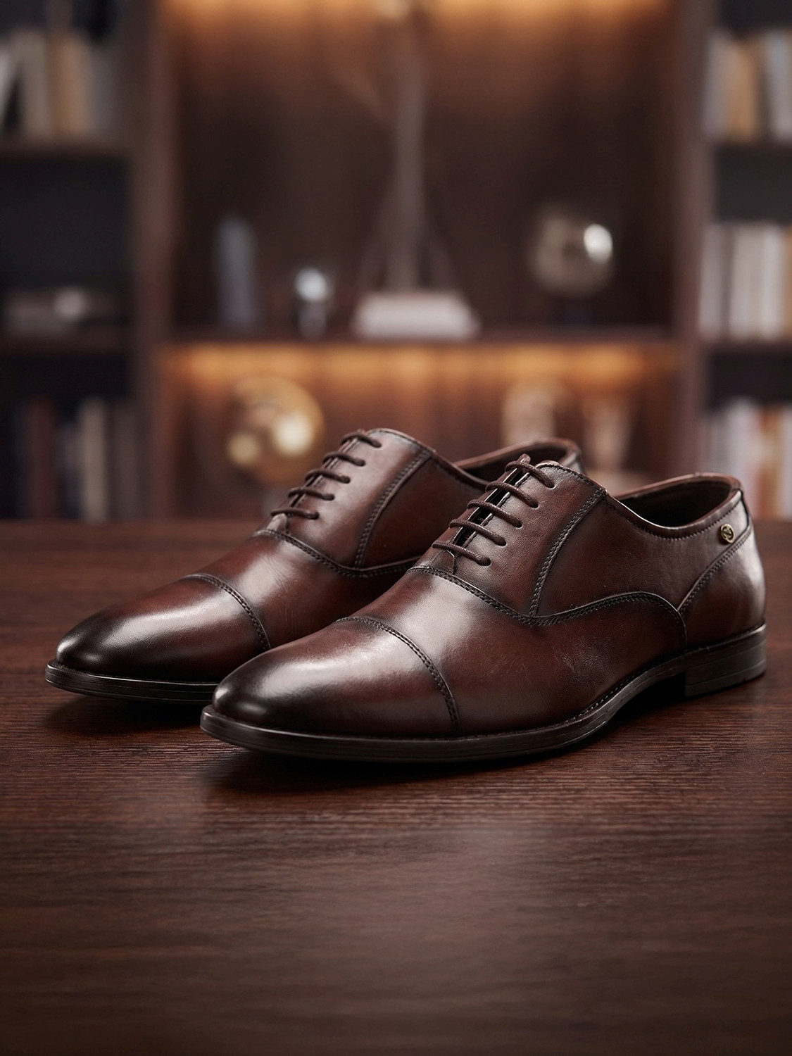 Image of Liberty Helaers JHPM-X10 Formal Comfortable | Durable Oxford For Men (Brown, 7)