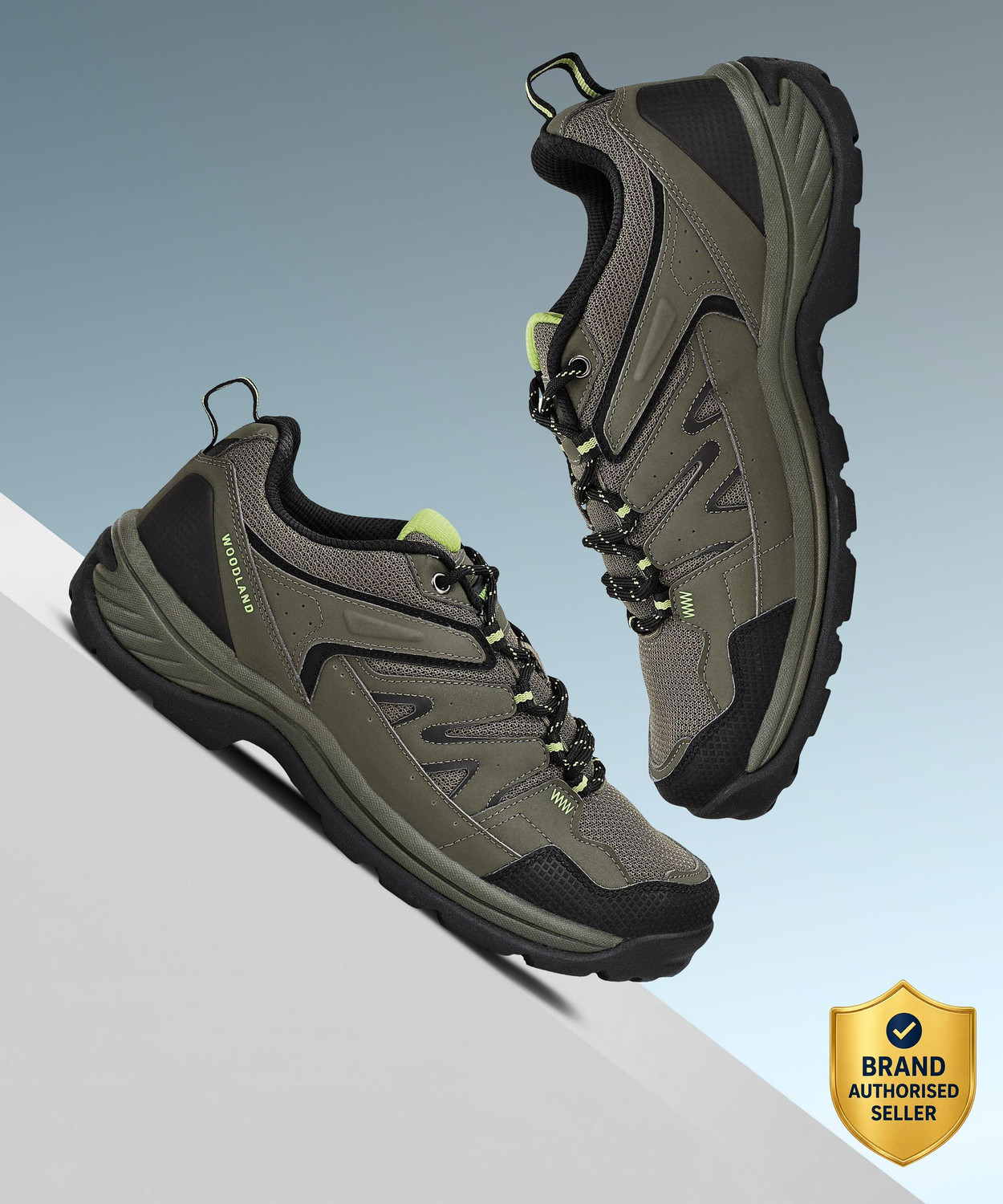 Image of WOODLAND Outdoor Trekking Lightweight Breathable Durable Hiking & Trekking Shoes For Men