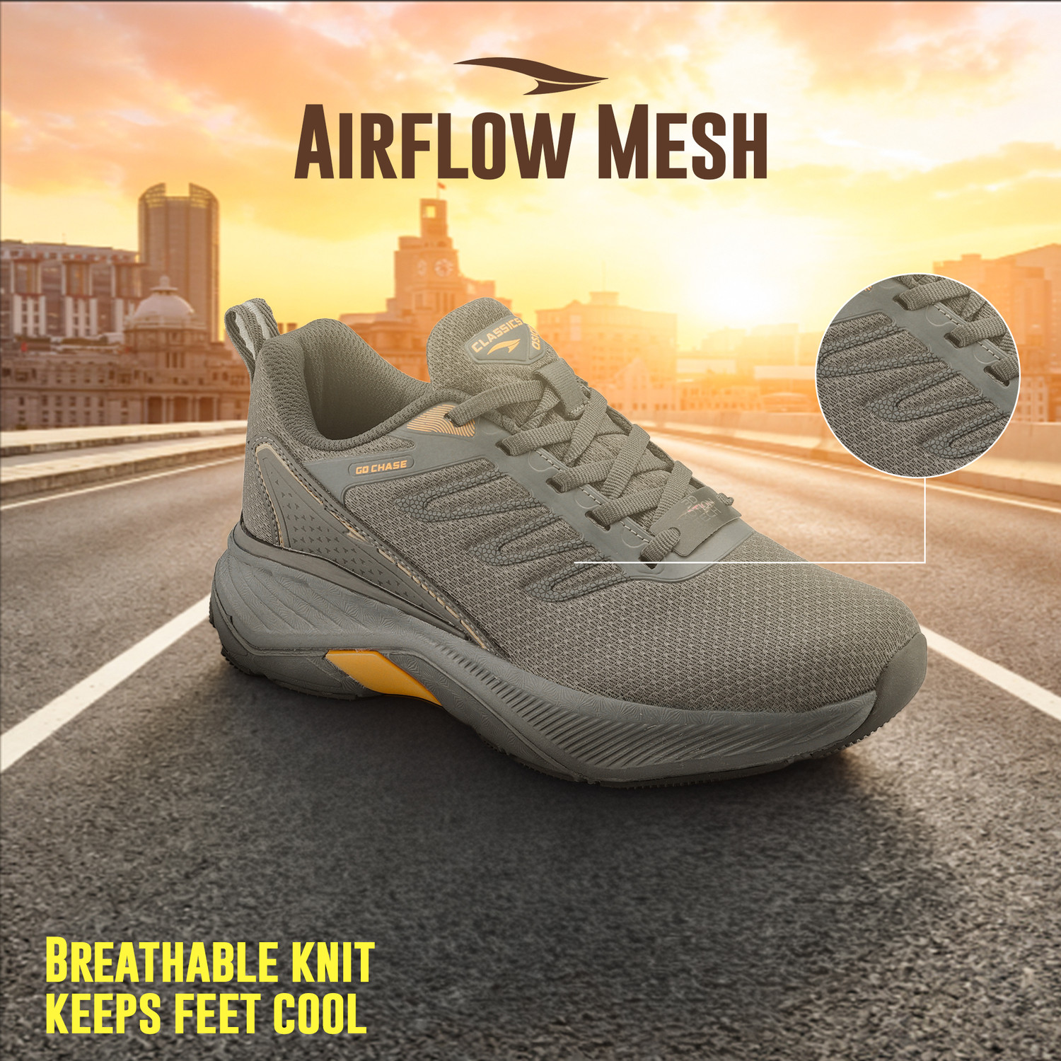 Image of asian Pulse-02 Men's Lightweight Running Shoes with Memory Foam Comfort Running Shoes For Men