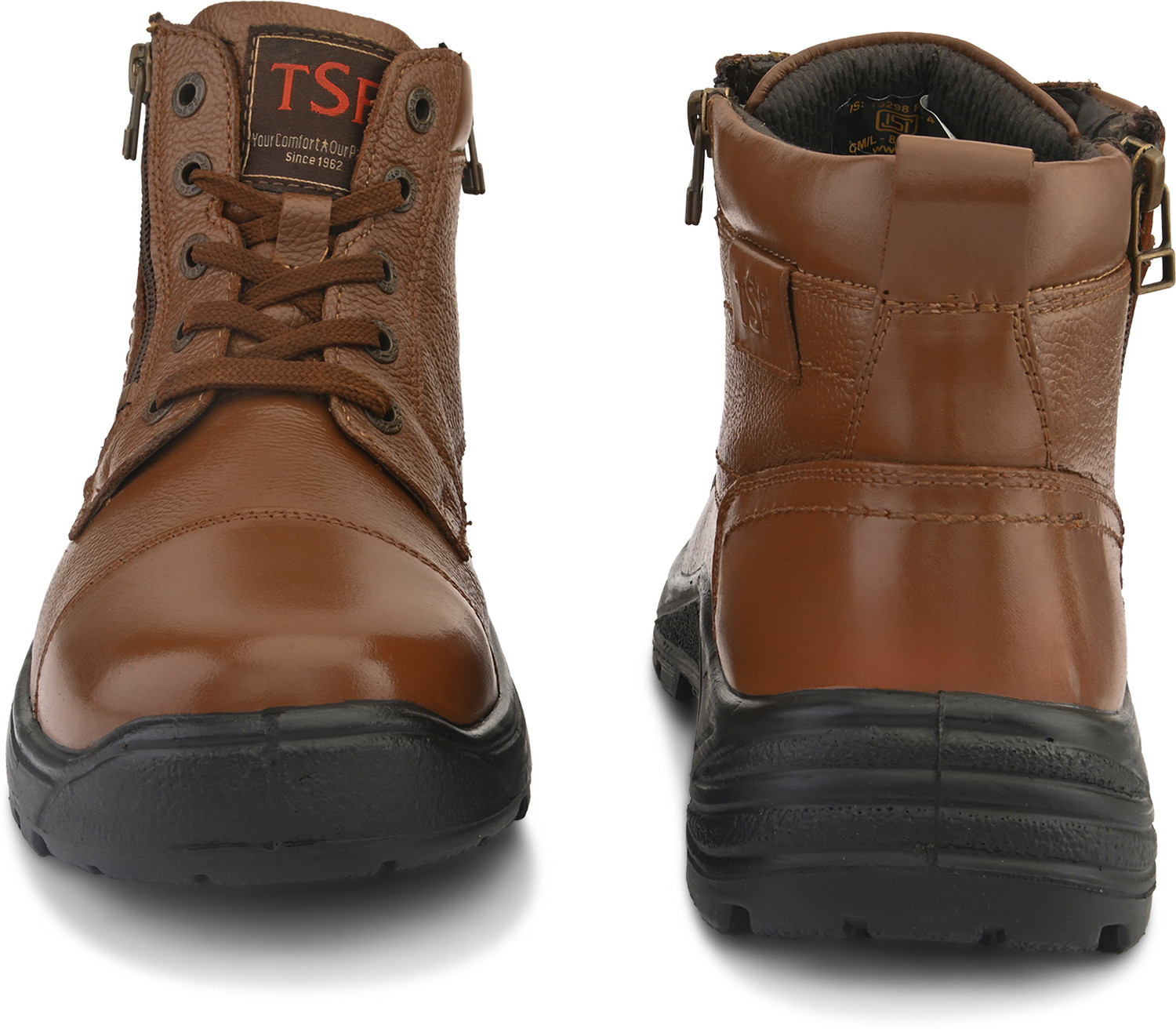 Image of TSF TSF 9405 Tan Leather Zip Boot For Men's Lace Up For Men