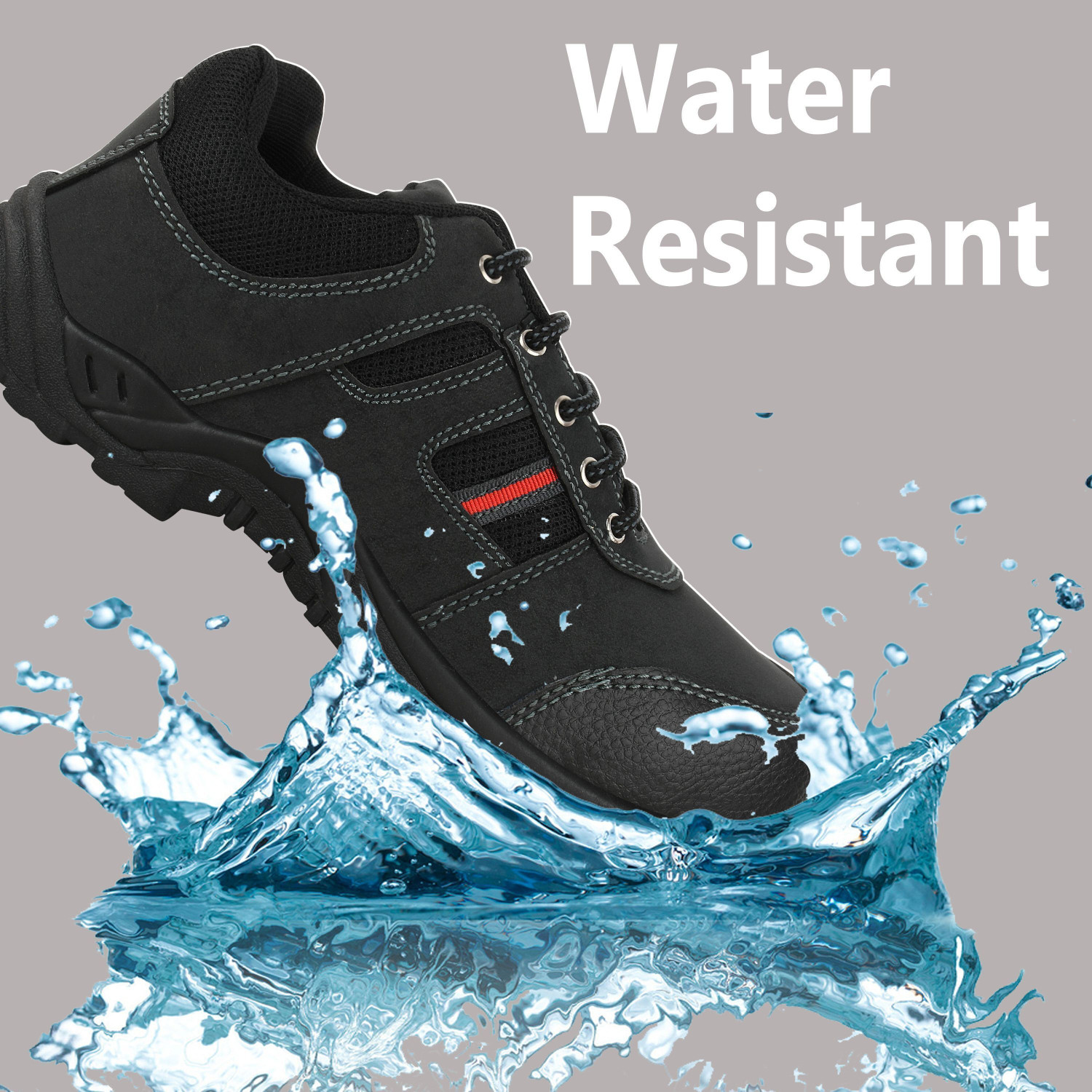 Image of Elecant PVC Safety shoes with steel toes for warehouse, industrial and construction use Boots For Men