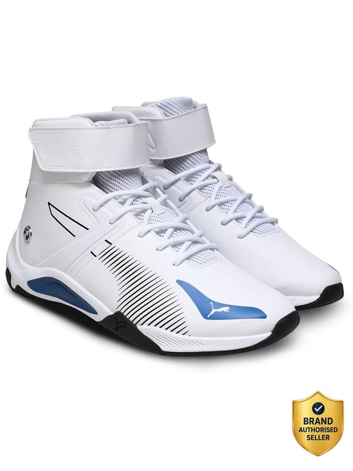 PUMA BMW M Motorsport A3rokart Mid White Sneakers - Image 1