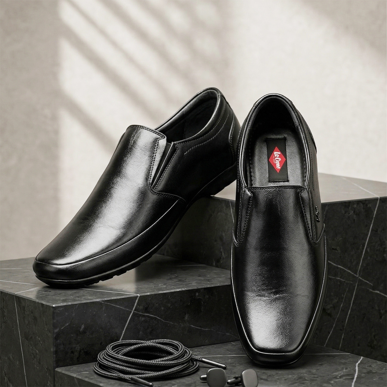 Image of LEE COOPER LC9254B2R Slip On For Men (Black, 9)