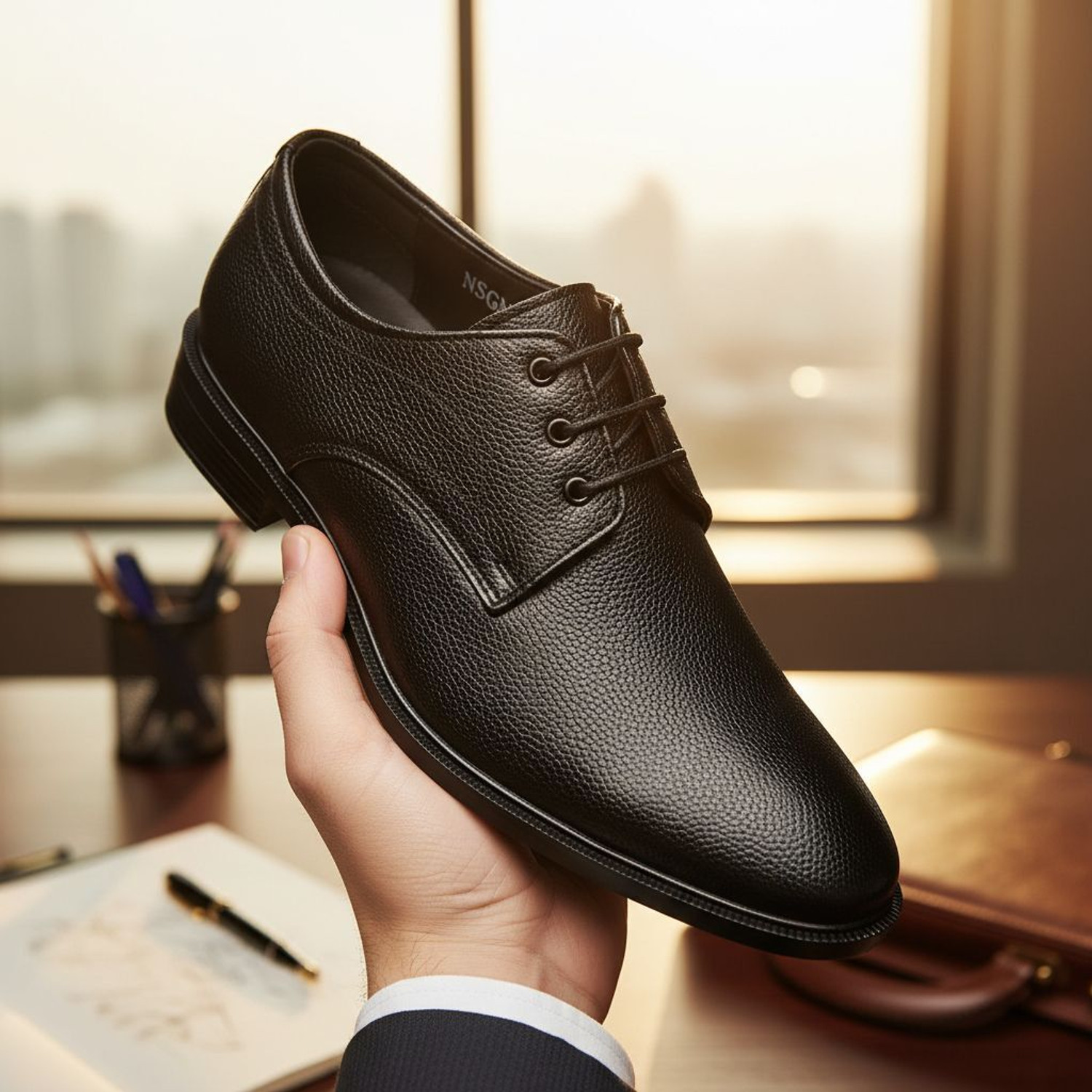 Image of NSGN Men's Lace-Up Formal Shoes for Office & Party Wear Outdoors For Men
