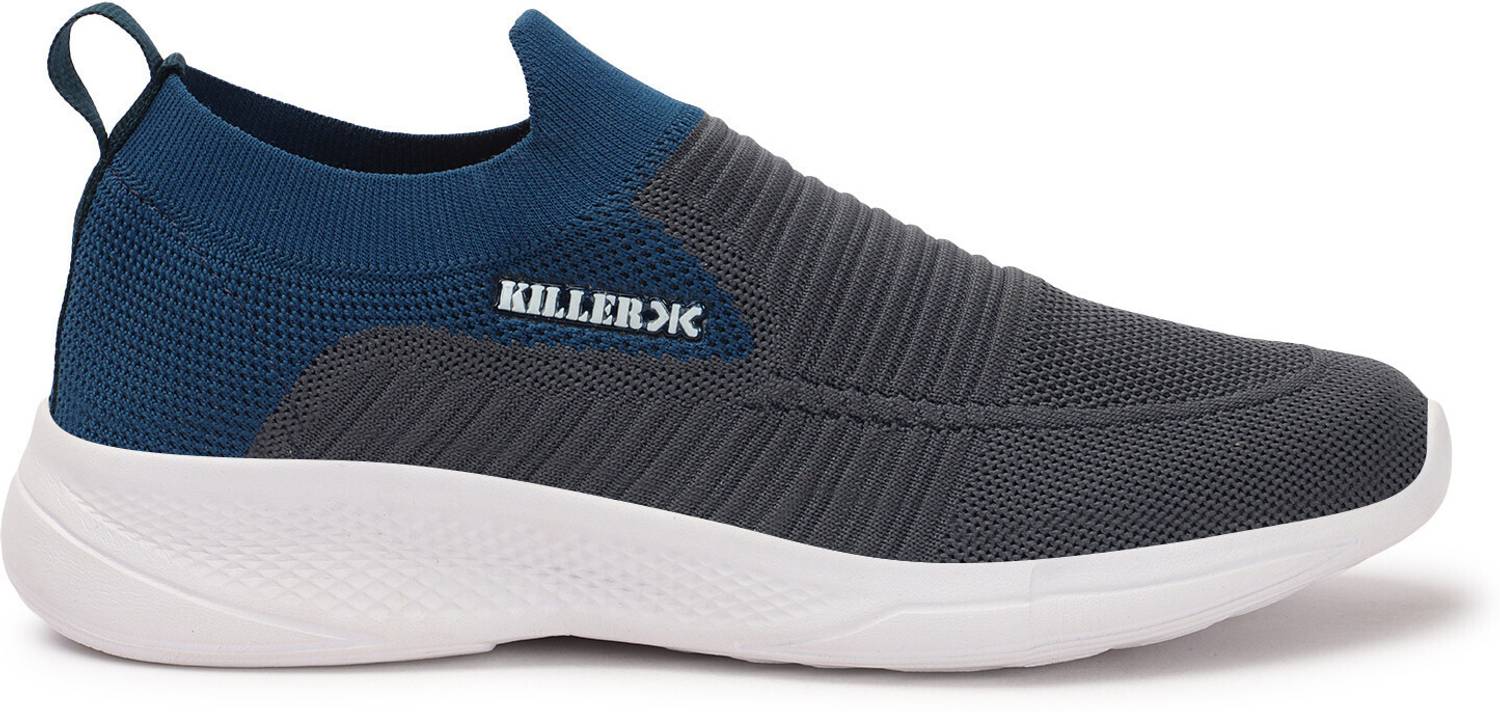 KILLER SABER Grey Blue Walking Shoes For Men - Image 4