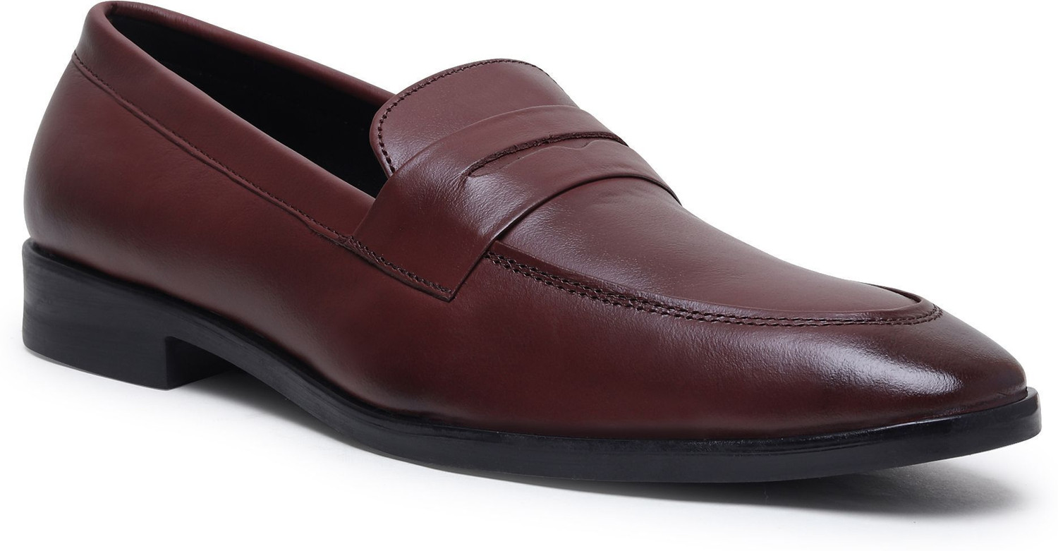 Image of Hayes London Genuine Leather Slip-On Formal Loafers, Lightweight & Comfortable Shoes, Loafers For Men