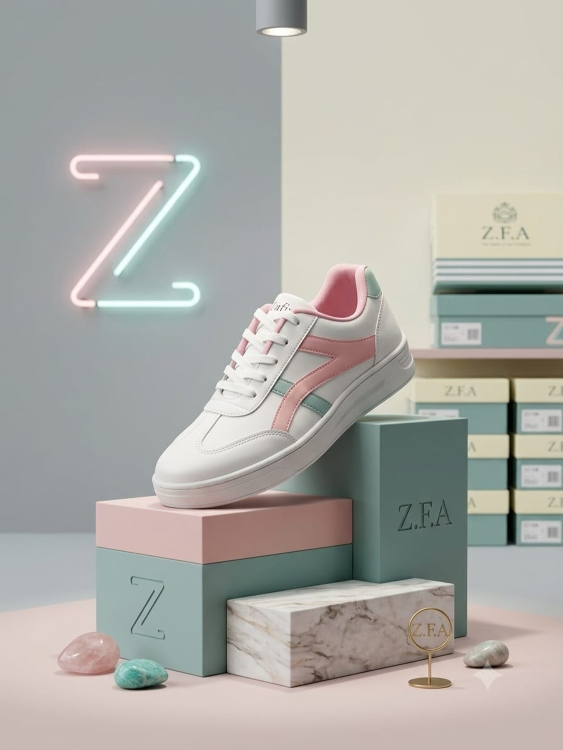 Image of ZF - ALFIYA Stylish Women's sneakers shoes (Black) Sneakers For Women