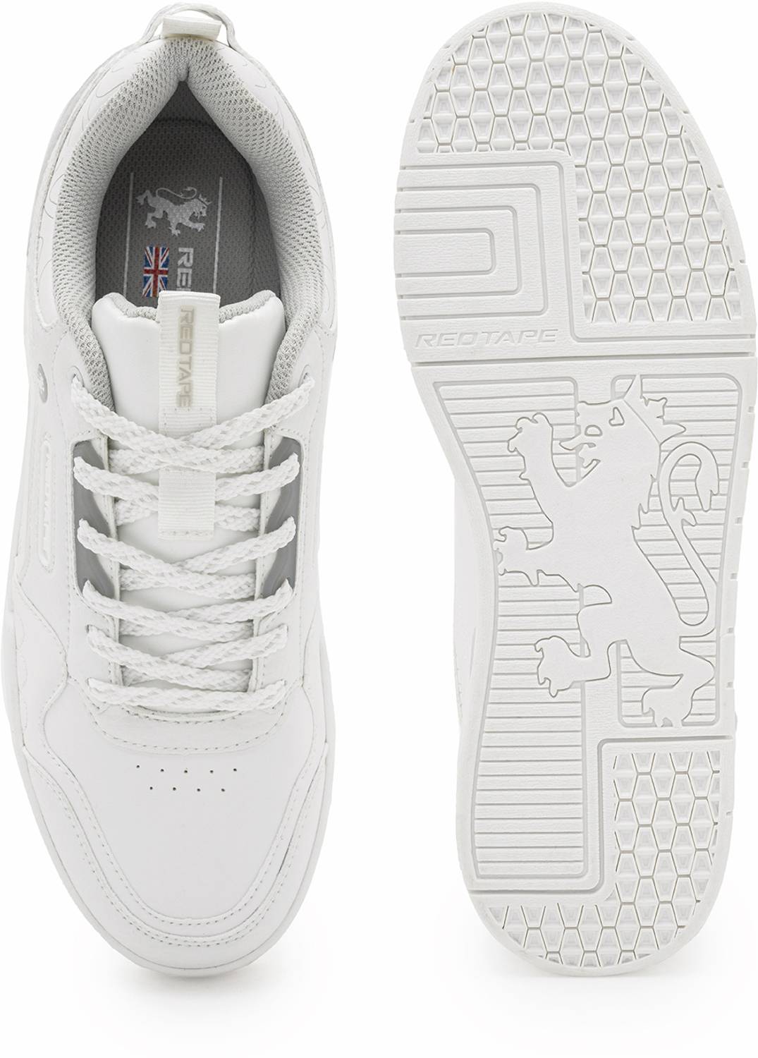 RED TAPE Low Cut Lifestyle Sneakers for Men in Grey White - Image 5