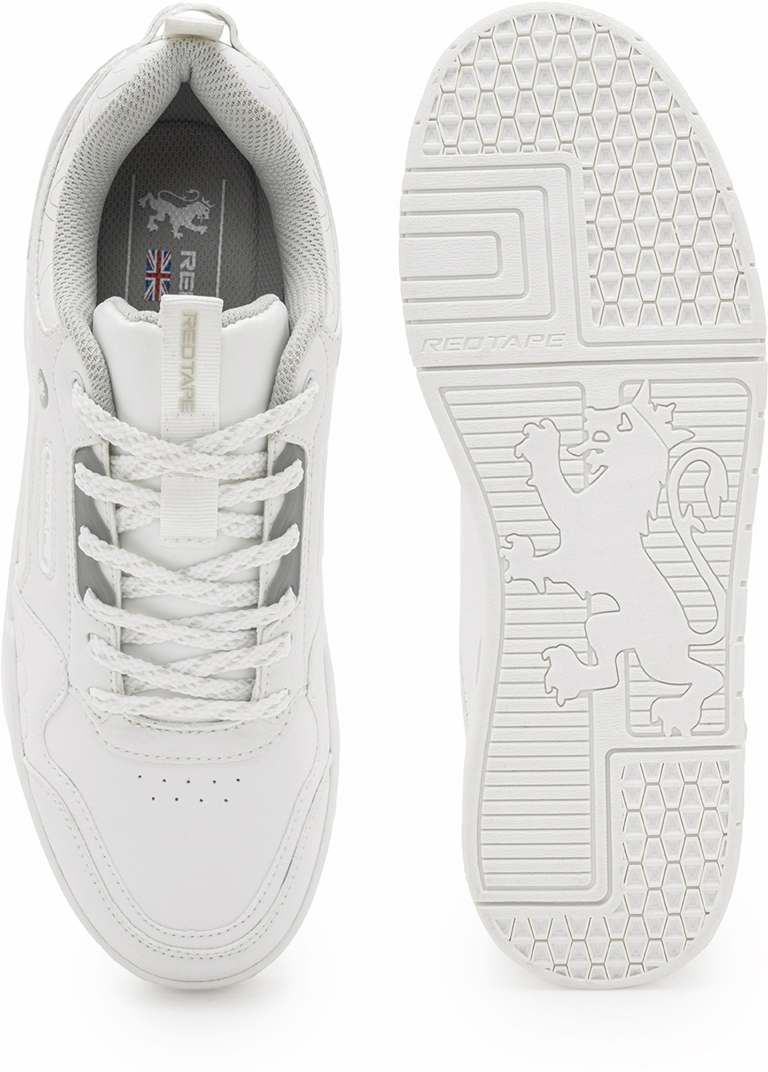 Image of RED TAPE Low Cut Lifestyle Sneakers for Men in Grey White | Lifestyle Sneakers Sneakers For Men