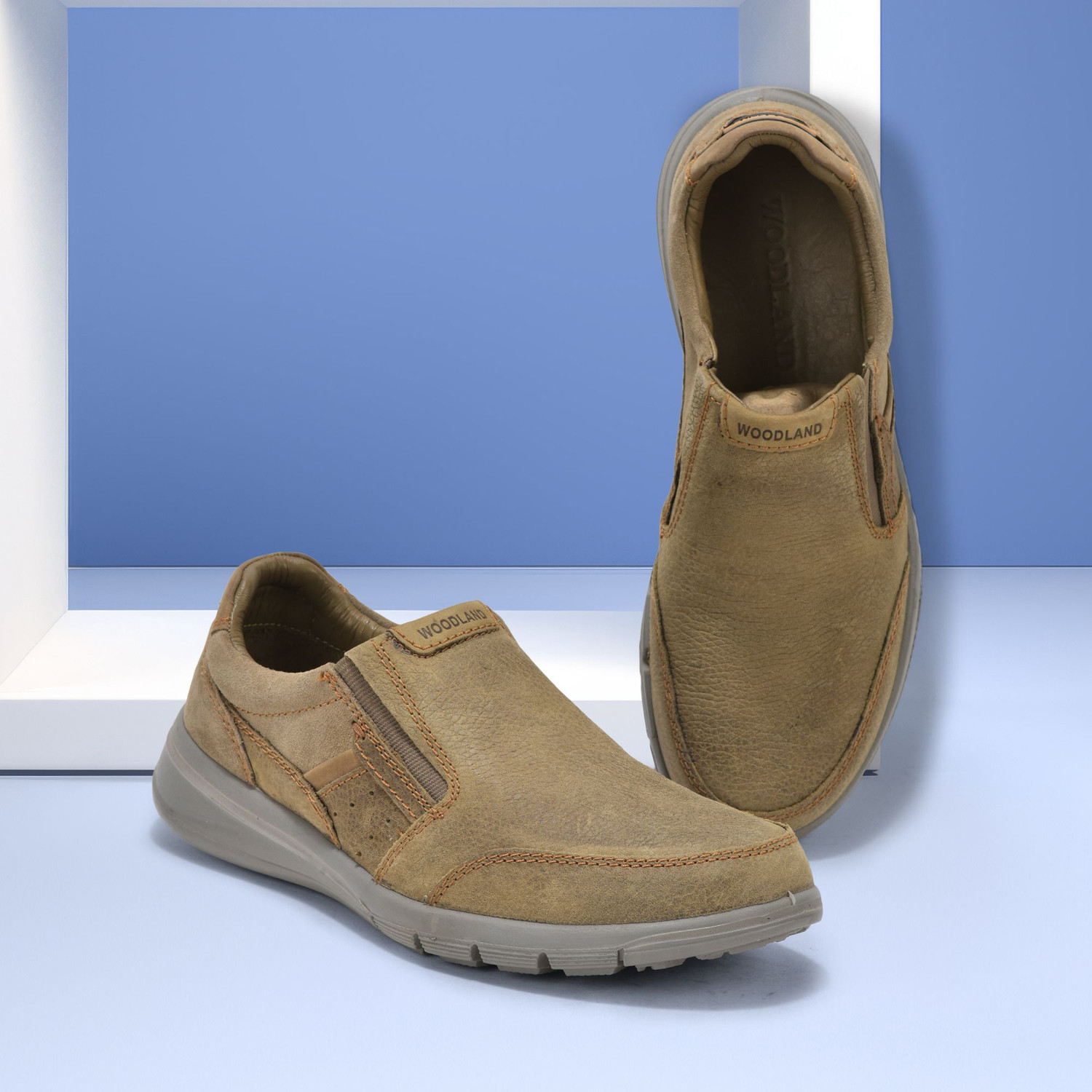 Image of WOODLAND Slip On Lightweight Comfortable Easy Wear Casuals For Men