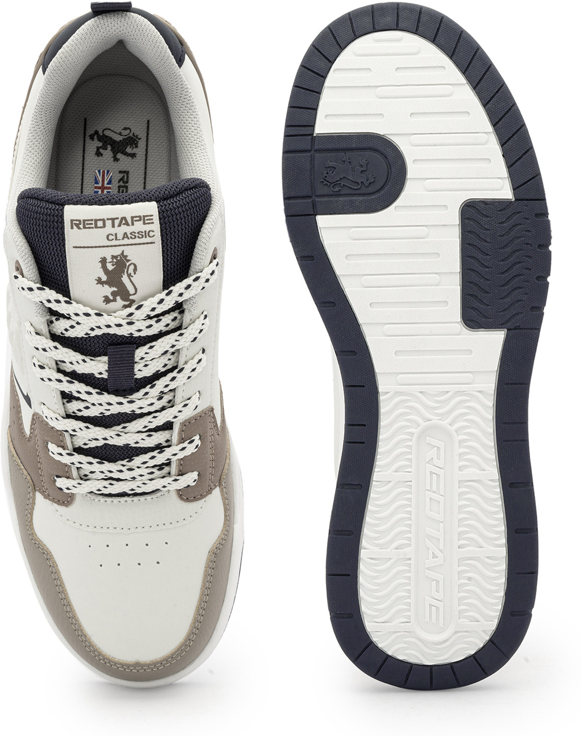 Image of RED TAPE Low Cut Sneaker for Men in Beige White | Sneaker Sneakers For Men