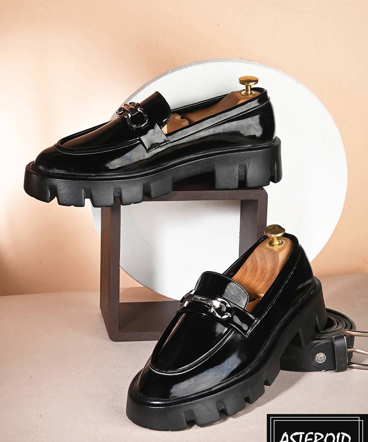 ASTEROID Mens Black Chunky Loafer - Image 1