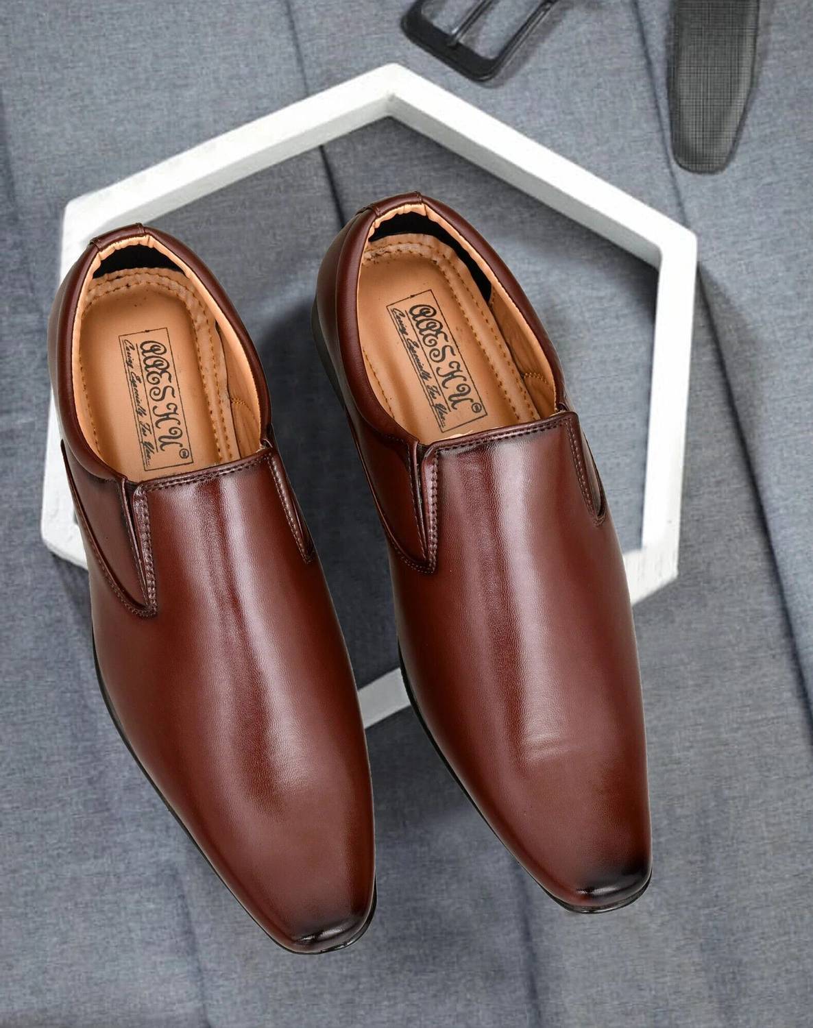 Aaeshu Stylish Comfortable Atractive Black Color Formal Shoe For Men & Boys Slip On For Men
