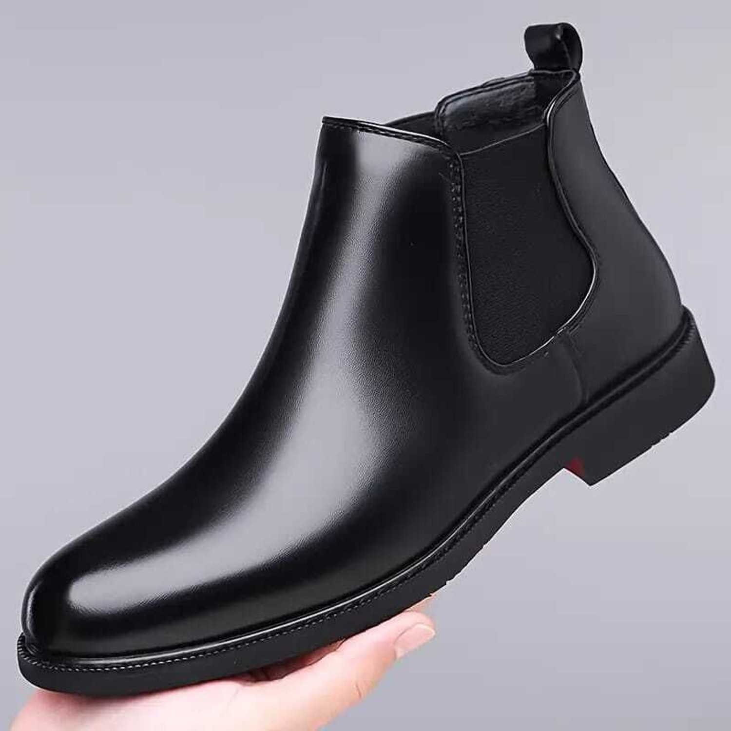 Image of D GOT Men Chelsea Slip-On Synthetic Leather Comfortable Boots For Men