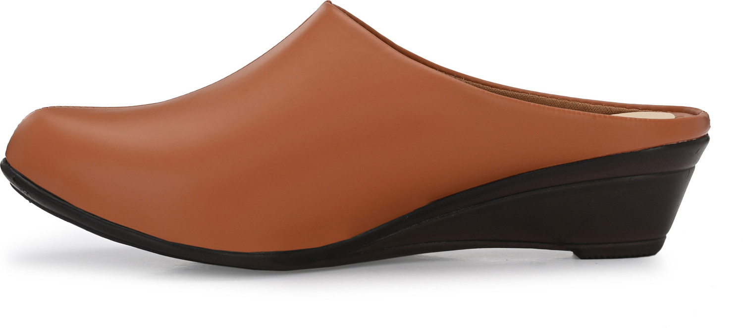 Image of FOOTLOOSE Women Flats Comfortable Slip On Backless Pointed Toe Mules Shoes Casuals For Women
