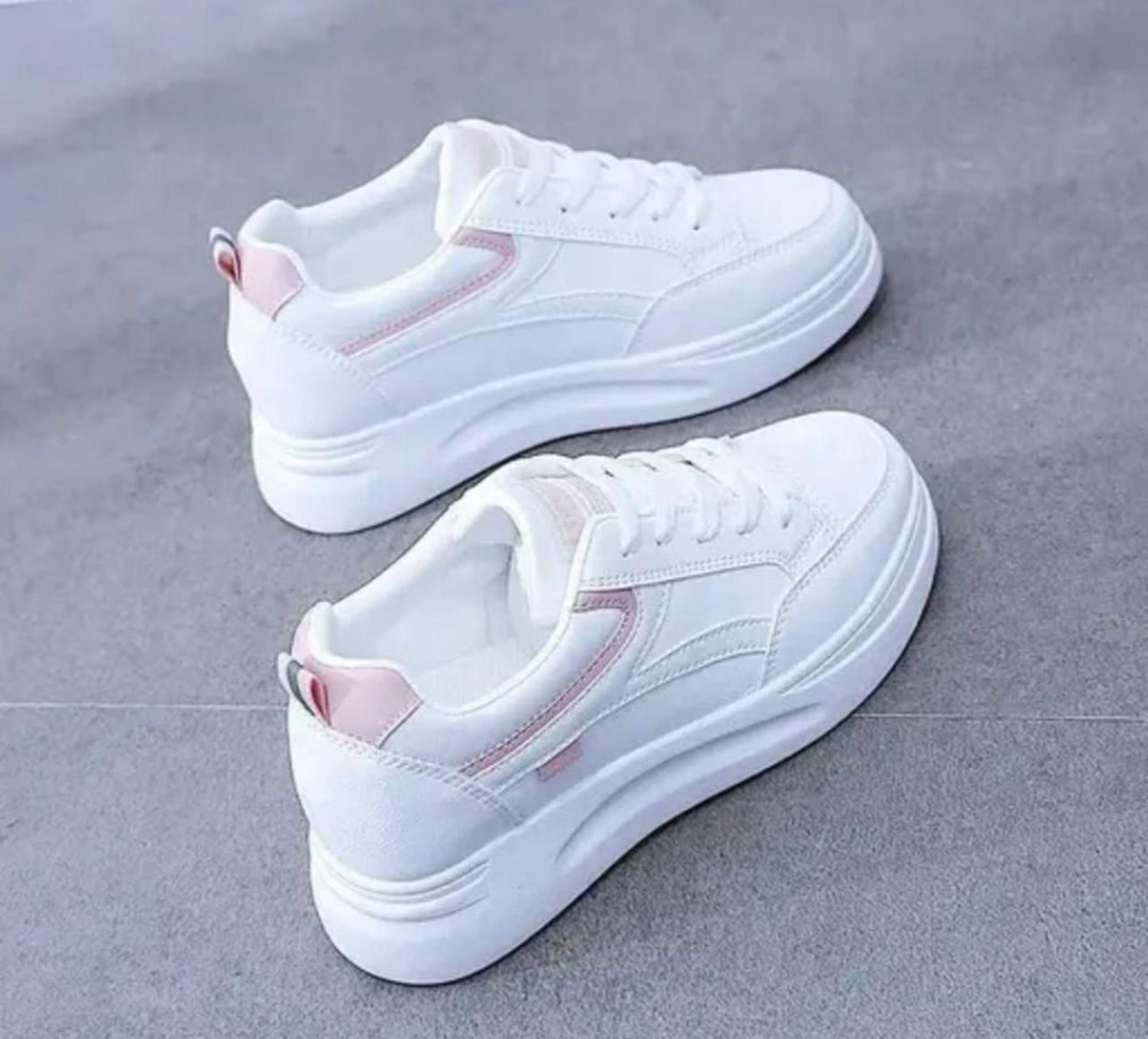 Image of KEEYLESS Trendy White Stylish Casual Shoes For Women