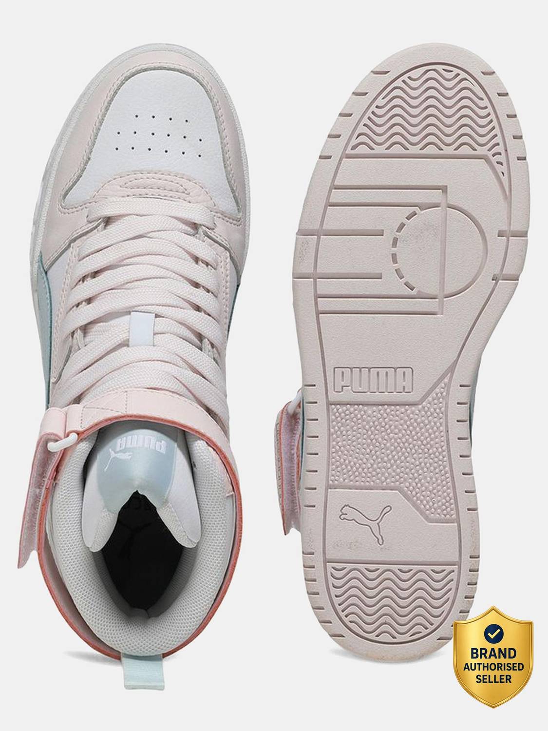 PUMA Court Shatter Mid Sneakers for Men, White
