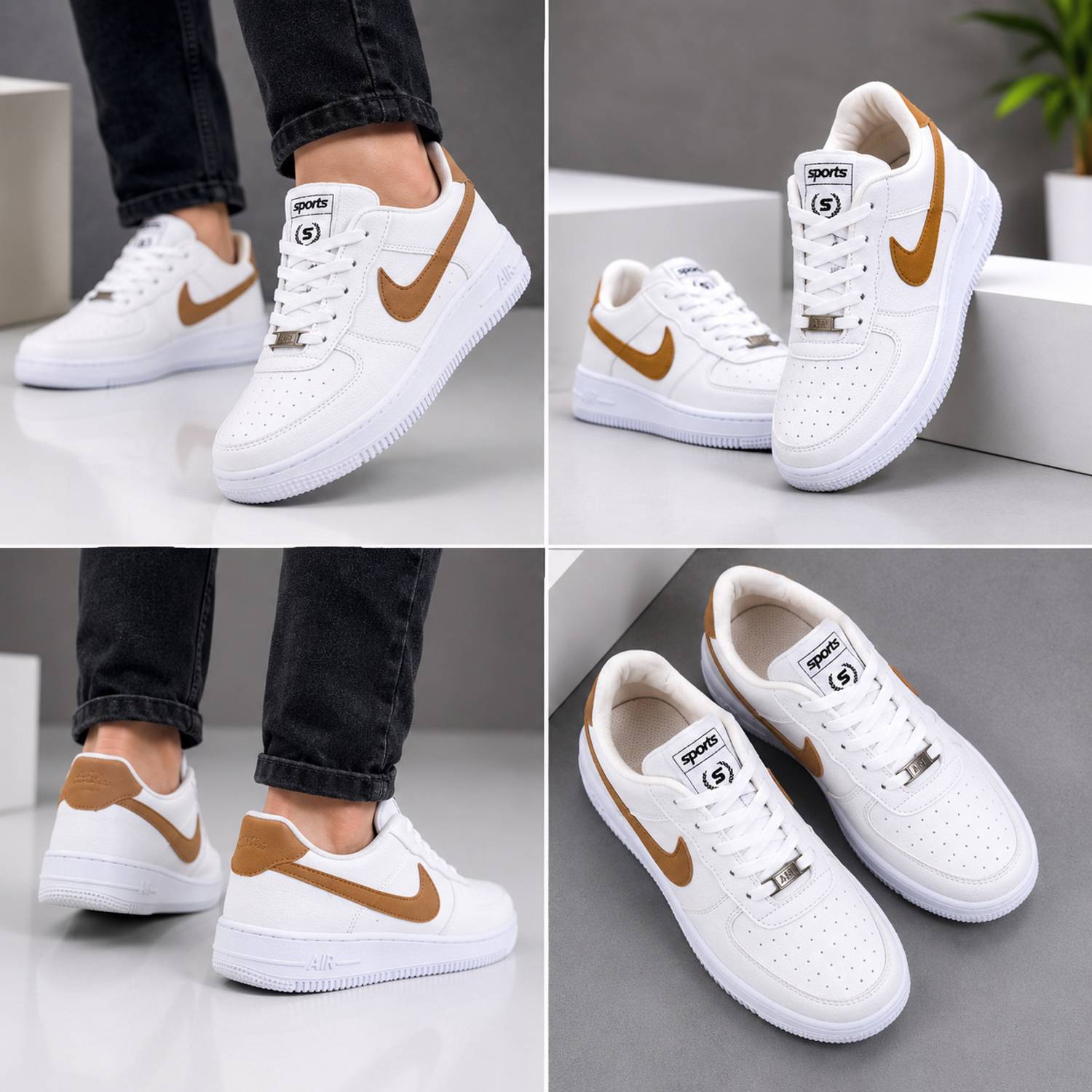 Leevax Men White Sneaker Shoes - Image 5