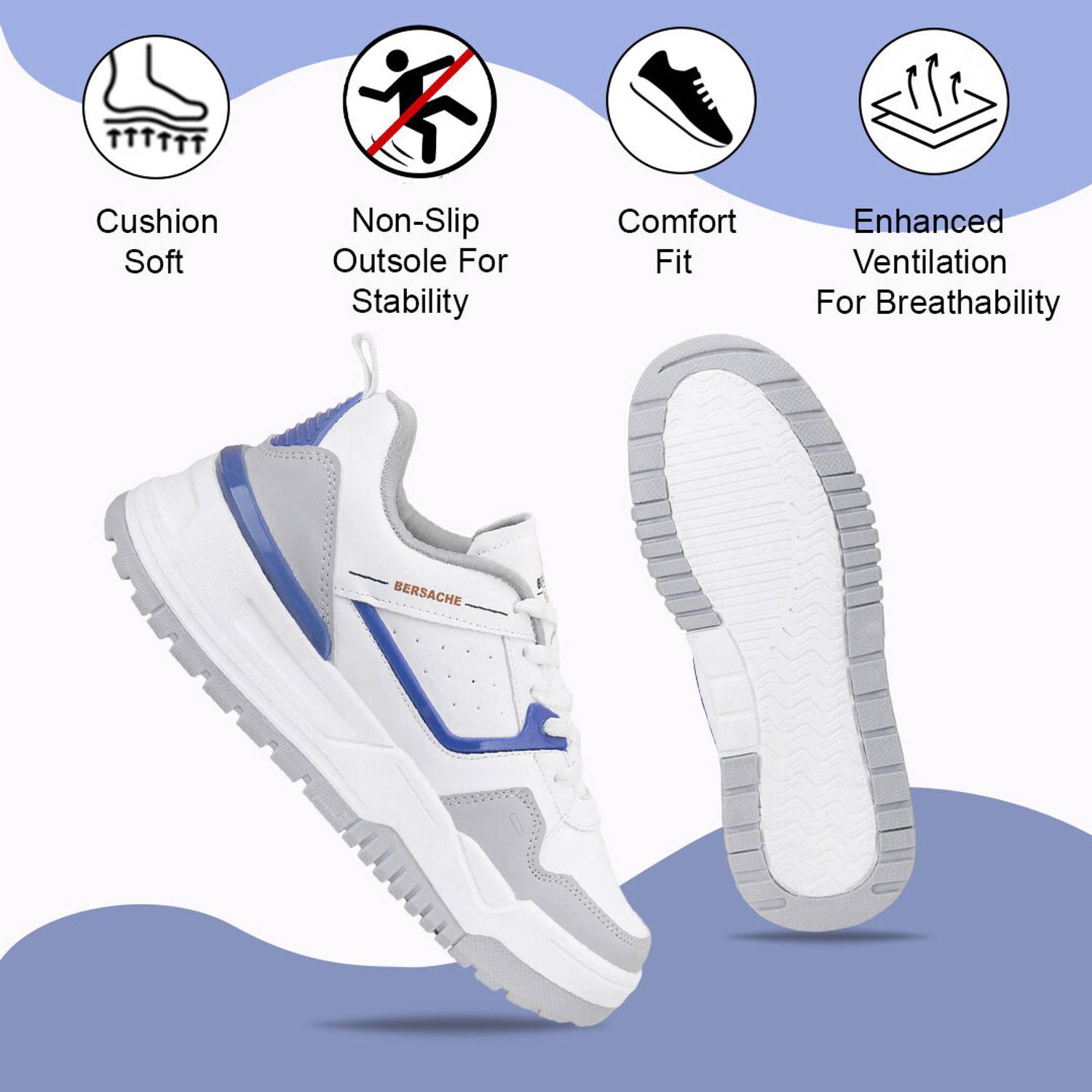 BERSACHE Casual Sneaker Blue - Image 4