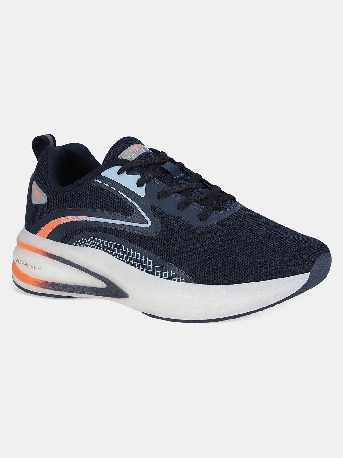 Image of CAMPUS REBEL Men's Sports Shoes | Breathable Mesh Upper with Nitrofly Tech | Lace-Up Running Shoes For Men