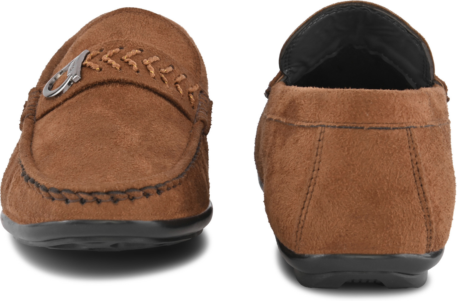 Image of KILLER Men's Suede Loafers | Casual Slip-On Shoes with Metal Bit | Driving Moccasins Loafers For Men (Tan, 8)