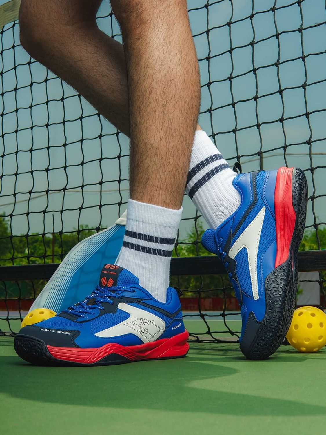 Image of bacca bucci Pickle Series Court Sneakers with OrthoLite Eco Insoles Sneakers For Men
