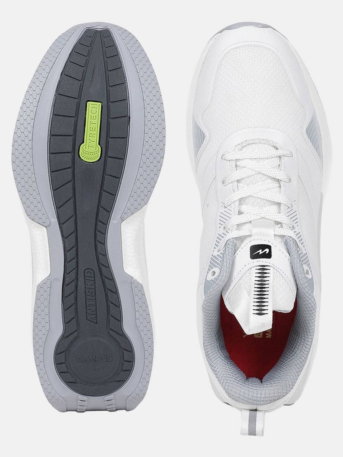 CAMPUS BALLET Walking Shoes For Men White - Image 4