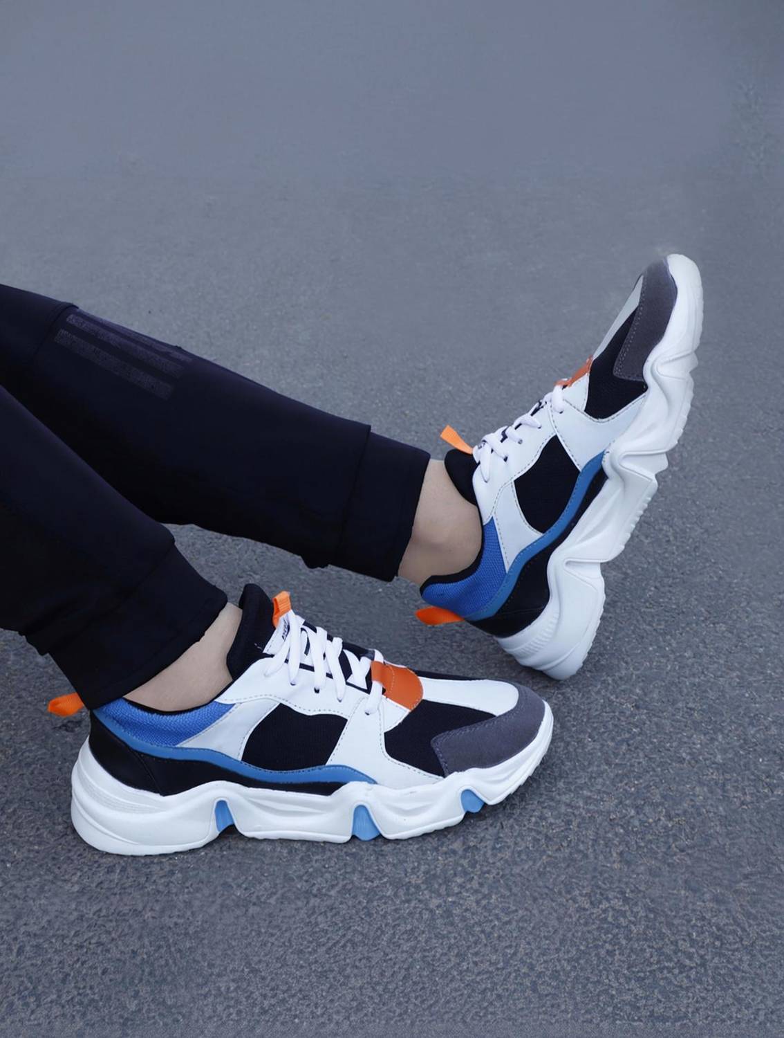 K' Footlance Men's Lightweight Breathable Lace Up Casual Sport Shoes Sneakers Running Shoes For Men