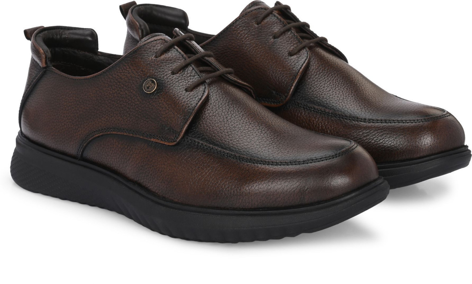 Image of MONDAIN Genuine Leather Formal Shoes for Men | Classic Lace-Up Office Shoes Lace Up For Men