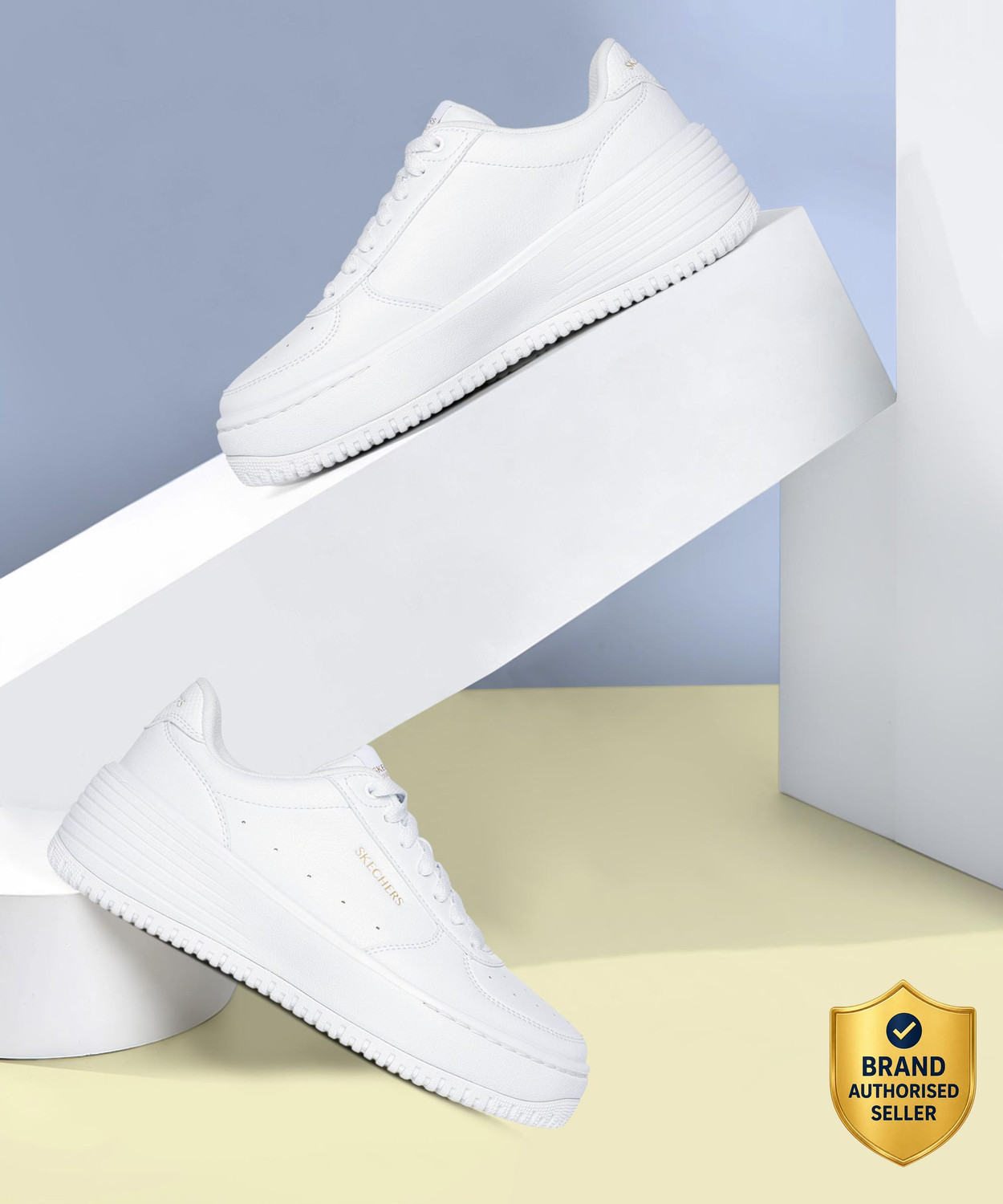 Image of Skechers GRAND 92 - BE LIFTED Sneakers For Women (White, 7)