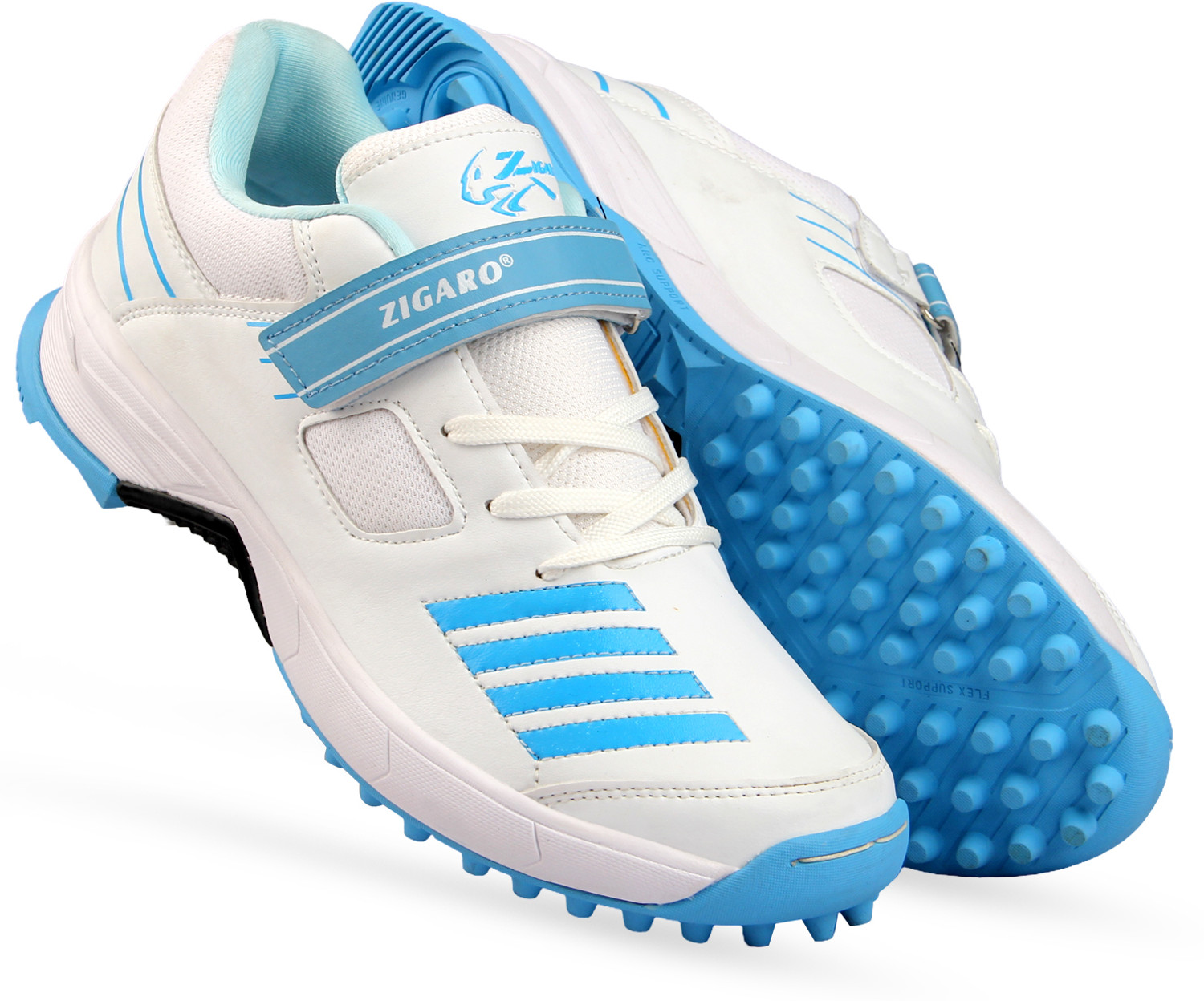 Image of Zigaro FAB-125 BLUE RUBBER CRICKET Cricket Shoes For Men