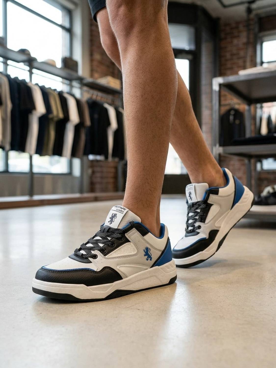 RED TAPE Men Black & Blue Chunky Sneakers - Image 2