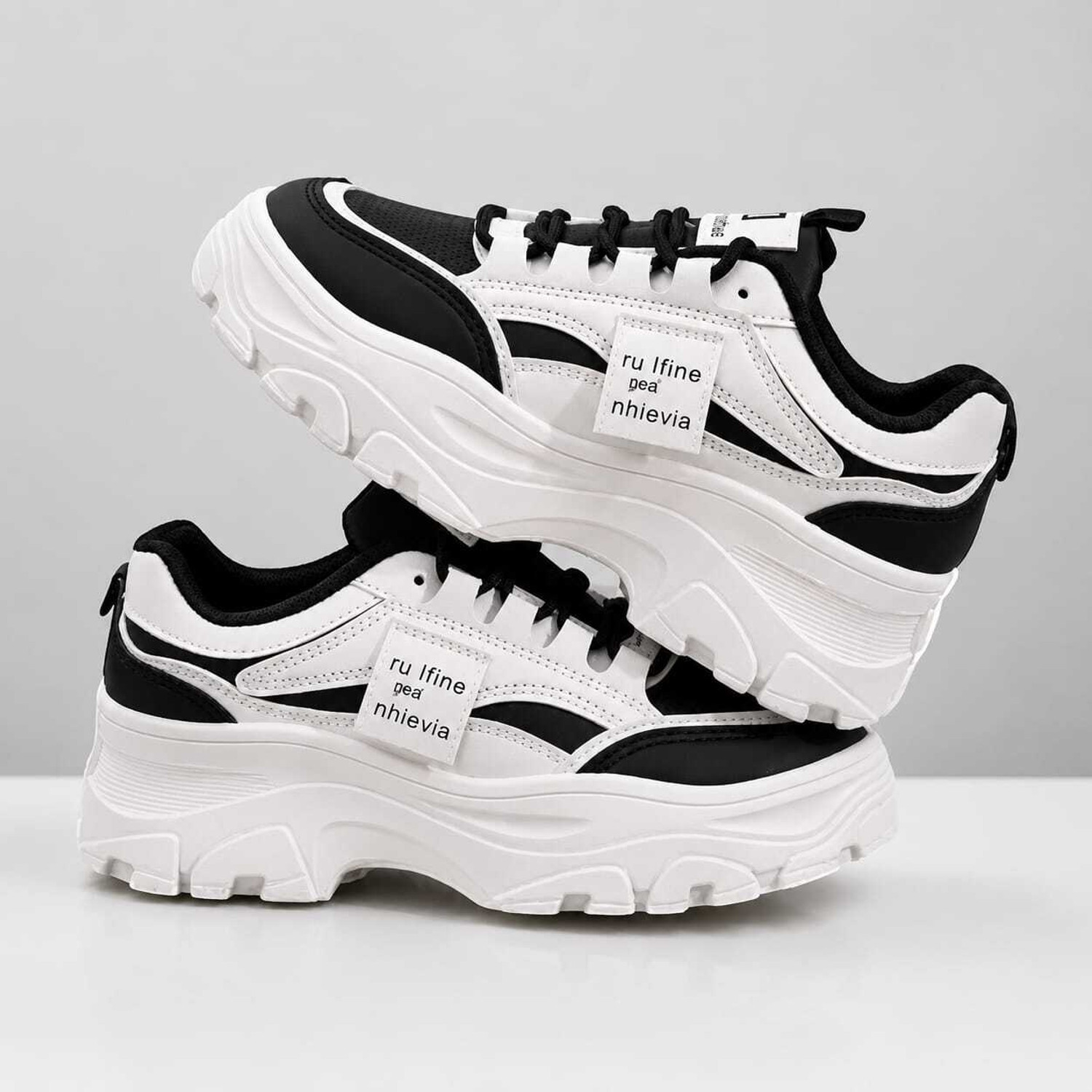 Image of KT SHOES Women Chunky Sneakers Casual Sports Shoes Sneakers For Women