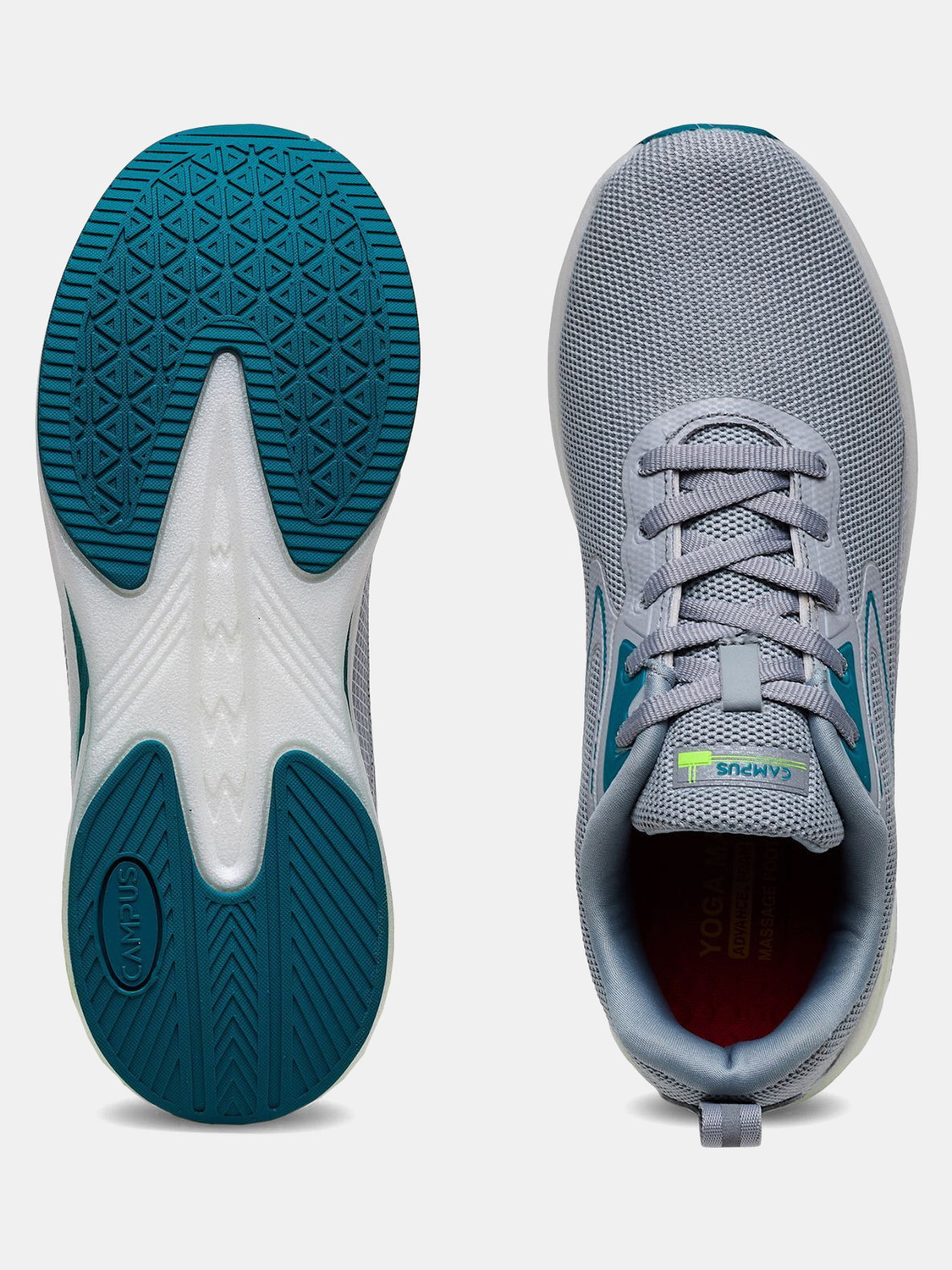 Image of CAMPUS REBEL Men's Sports Shoes | Breathable Mesh Upper with Nitrofly Tech | Lace-Up Running Shoes For Men
