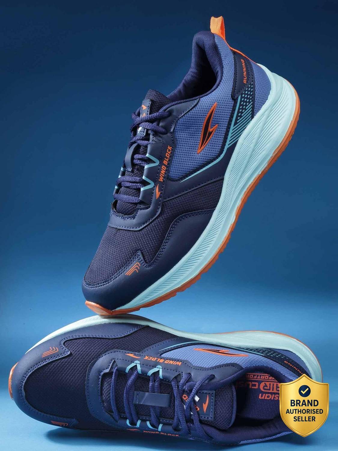 asian Thar-01 Navy Men's Running Shoes - Image 1