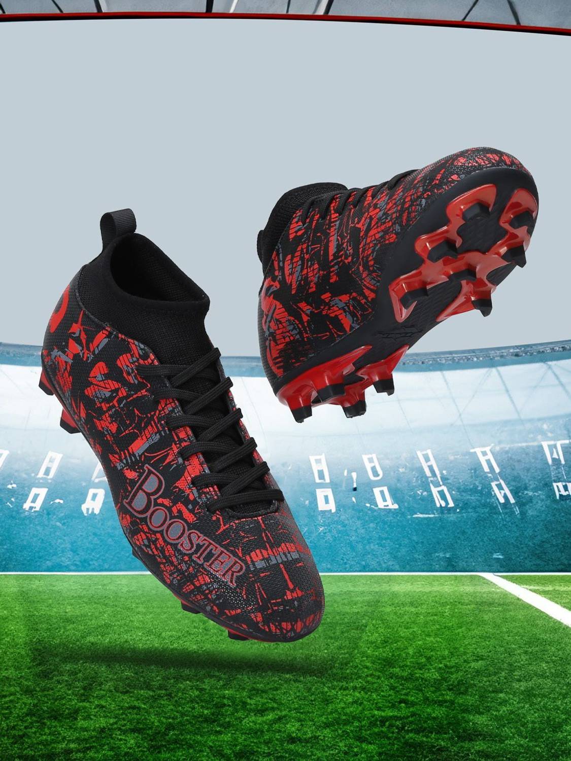 AIVIN Men's Black Football Shoes - Image 1