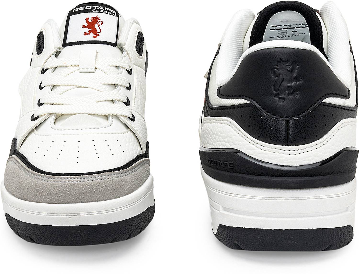 RED TAPE Black and White Men's Shoes - Image 4