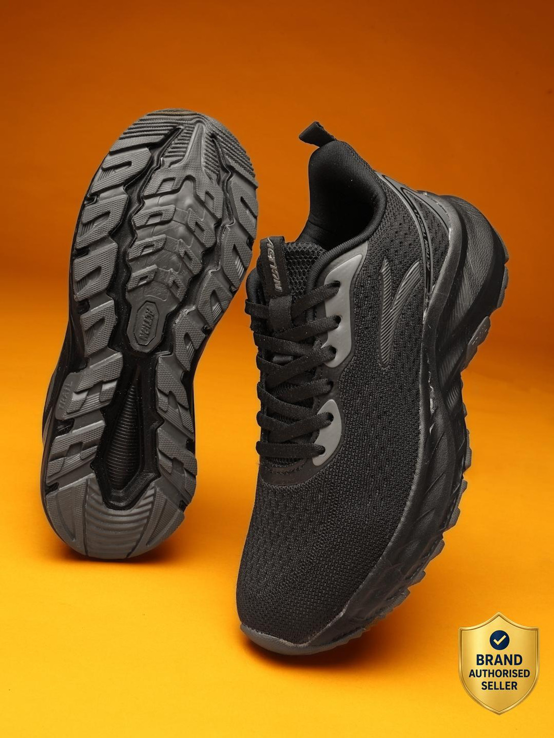 Image of action Athleo NITRO-1501 Lightweight Breathable Comfortable Sports Lace-Ups Running Shoes For Men