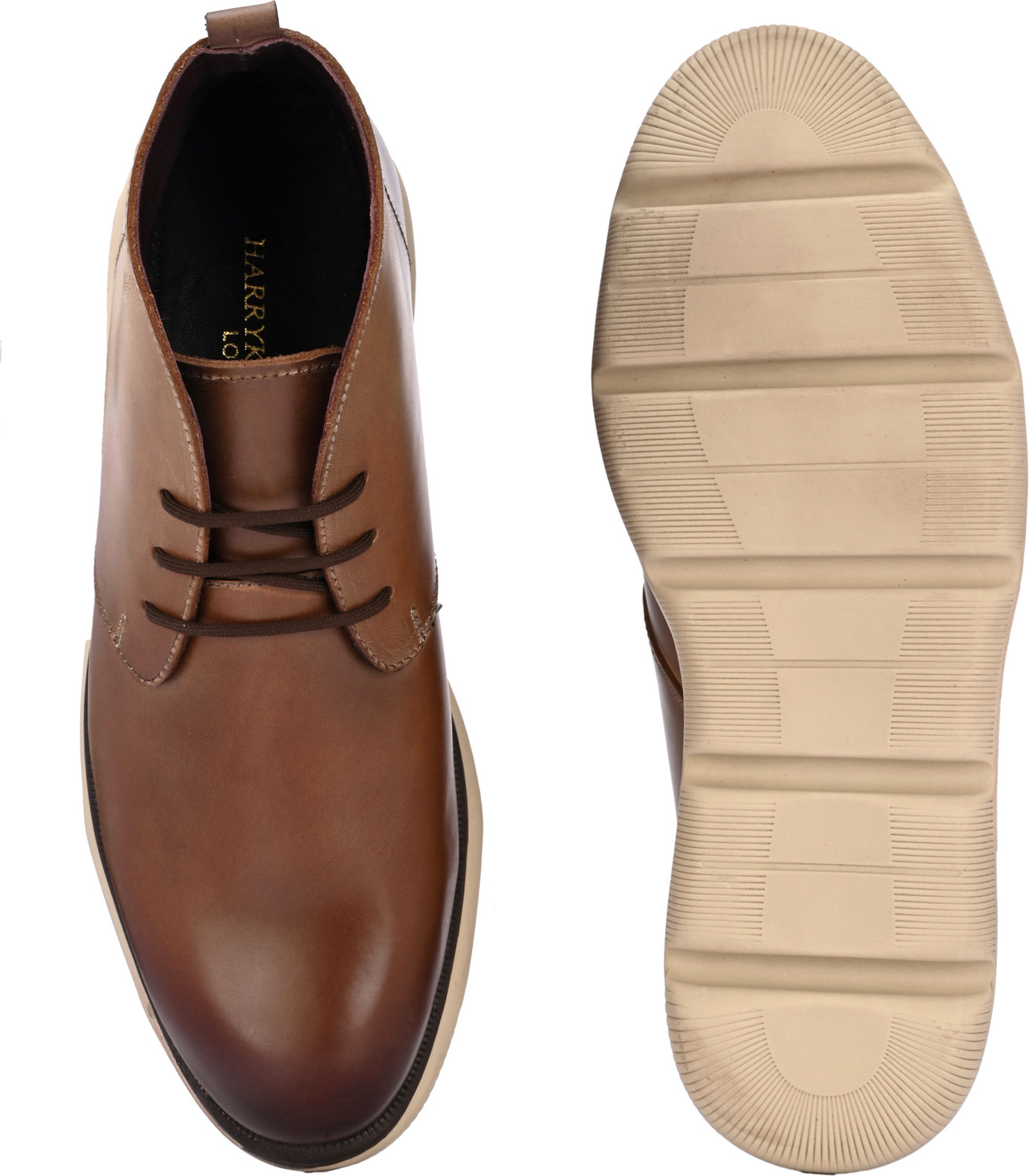 Image of Harrykson London Men's Rugged Vintage Leather Boots with Soft EVA Outsole Boots For Men