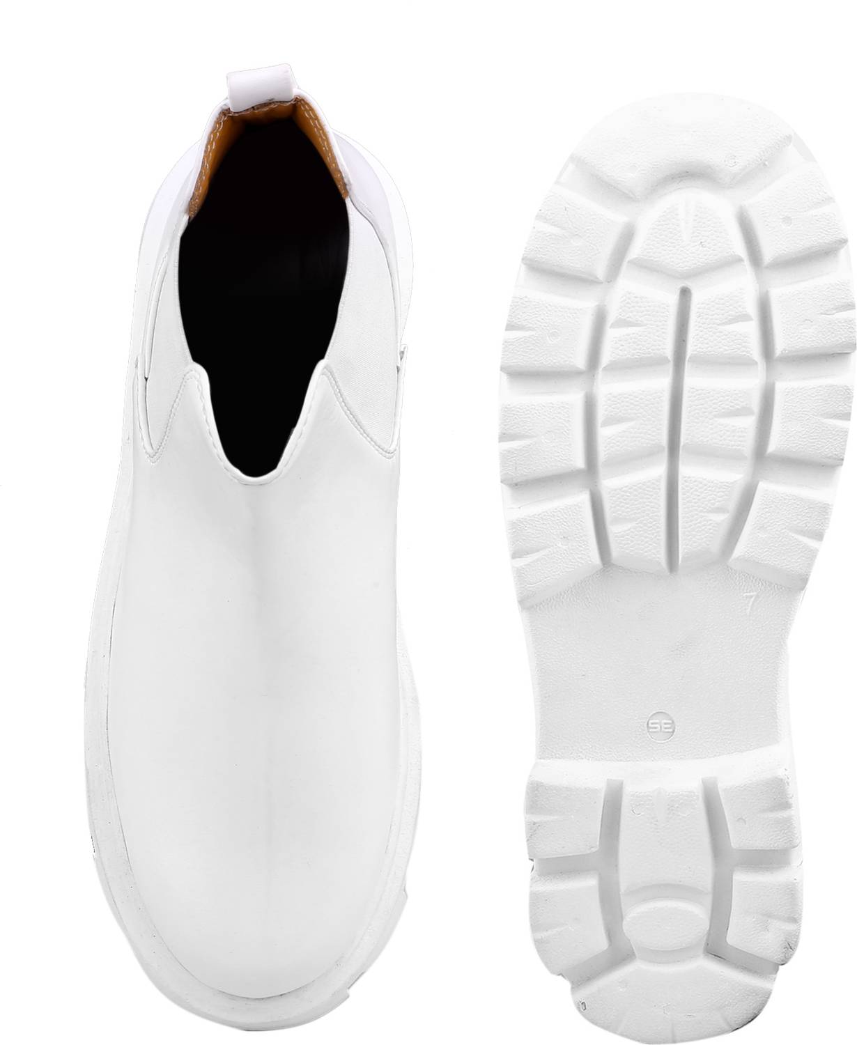 YUVRATO BAXI Men's White Chelsea Boots - Image 4