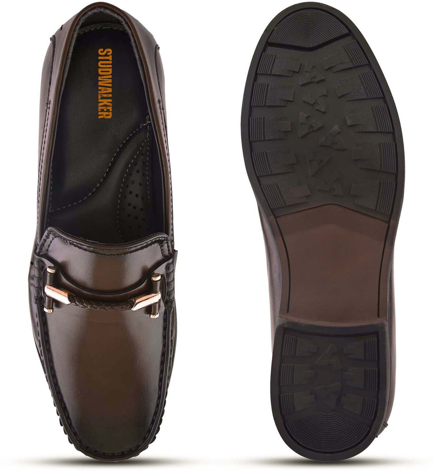 Image of studwalker Men's Formal Metal Bit Slip-On Loafer Shoes Loafers For Men