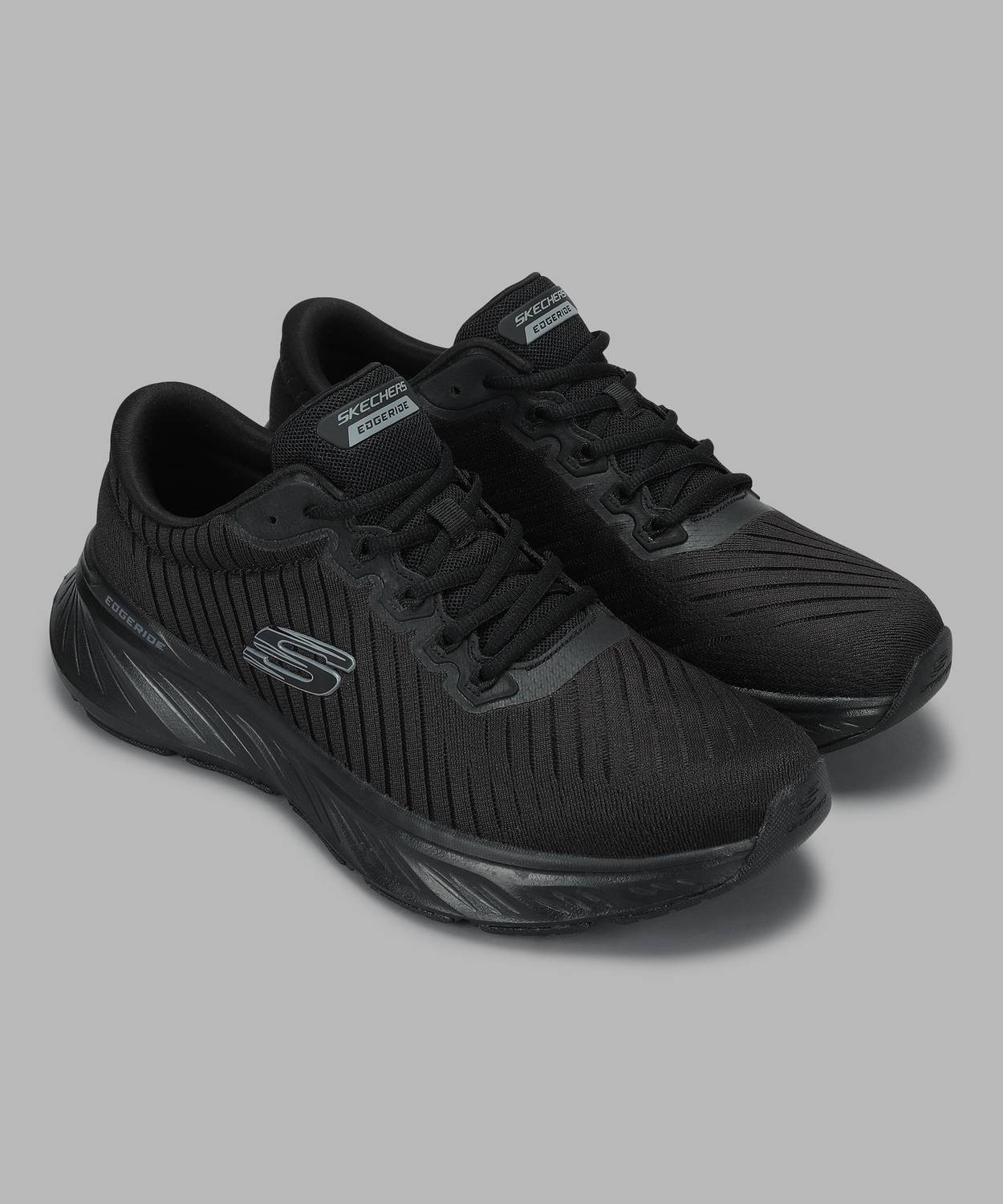 Skechers EDGERIDE Men's Black Running Shoes - Image 1