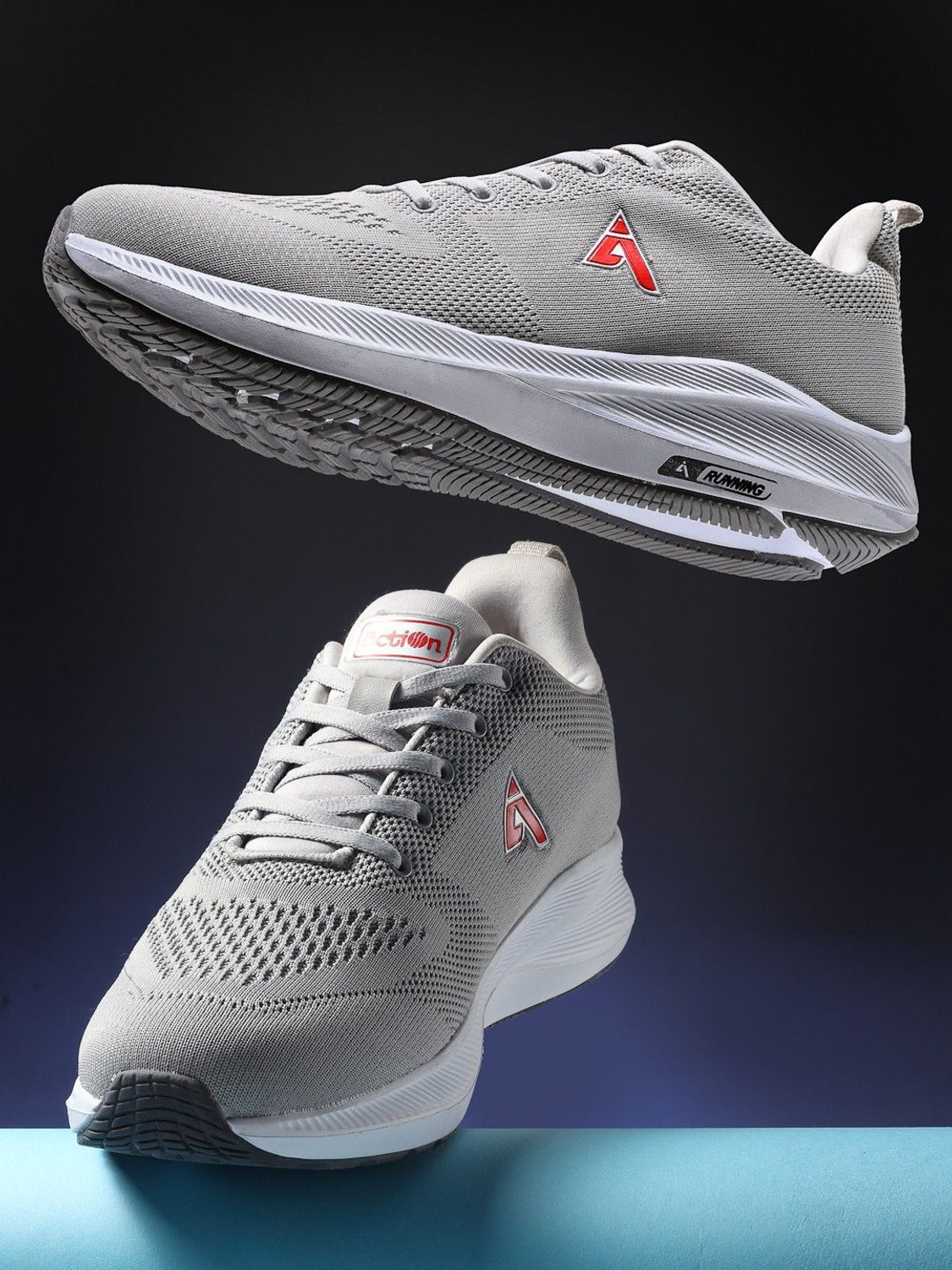 Image of action Athleo ATG-496 Comfortable Lightweight Breathable Durable Sports Lace-Up Running Shoes For Men