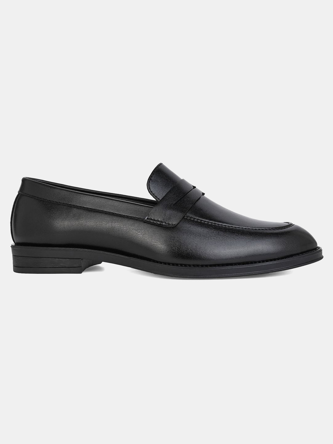 Image of House of Pataudi House Of Pataudi Men Black Solid Formal Shoes Slip On For Men