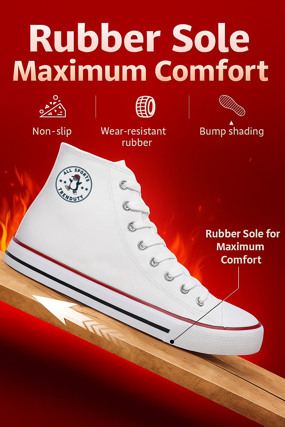 Image of TRENDUTY Canvas High top Shoes Sneakers for Women High Tops For Women