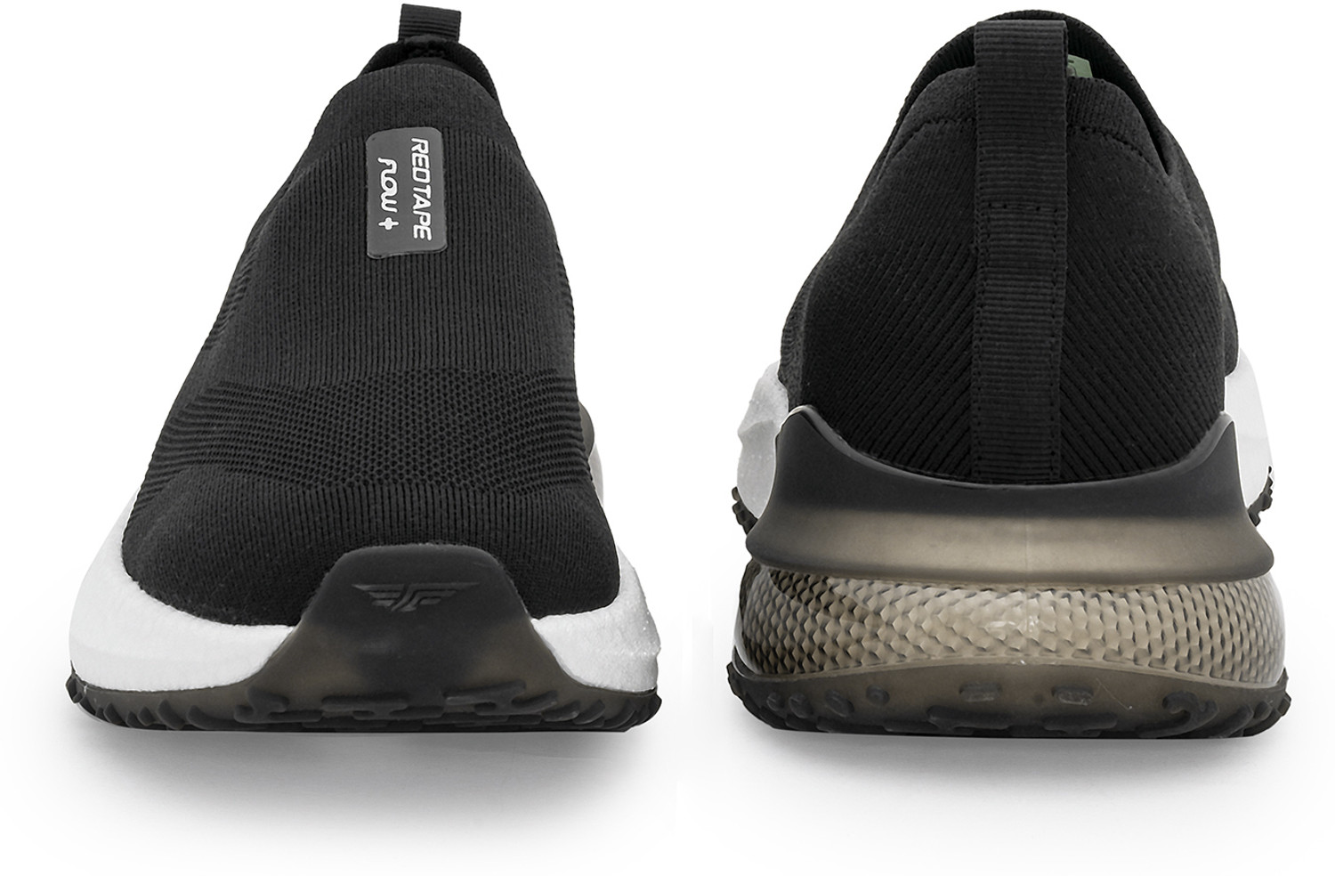 Image of RED TAPE Low Cut Walking Slip-On for Men in Black White | Walking Slip-On Walking Shoes For Men