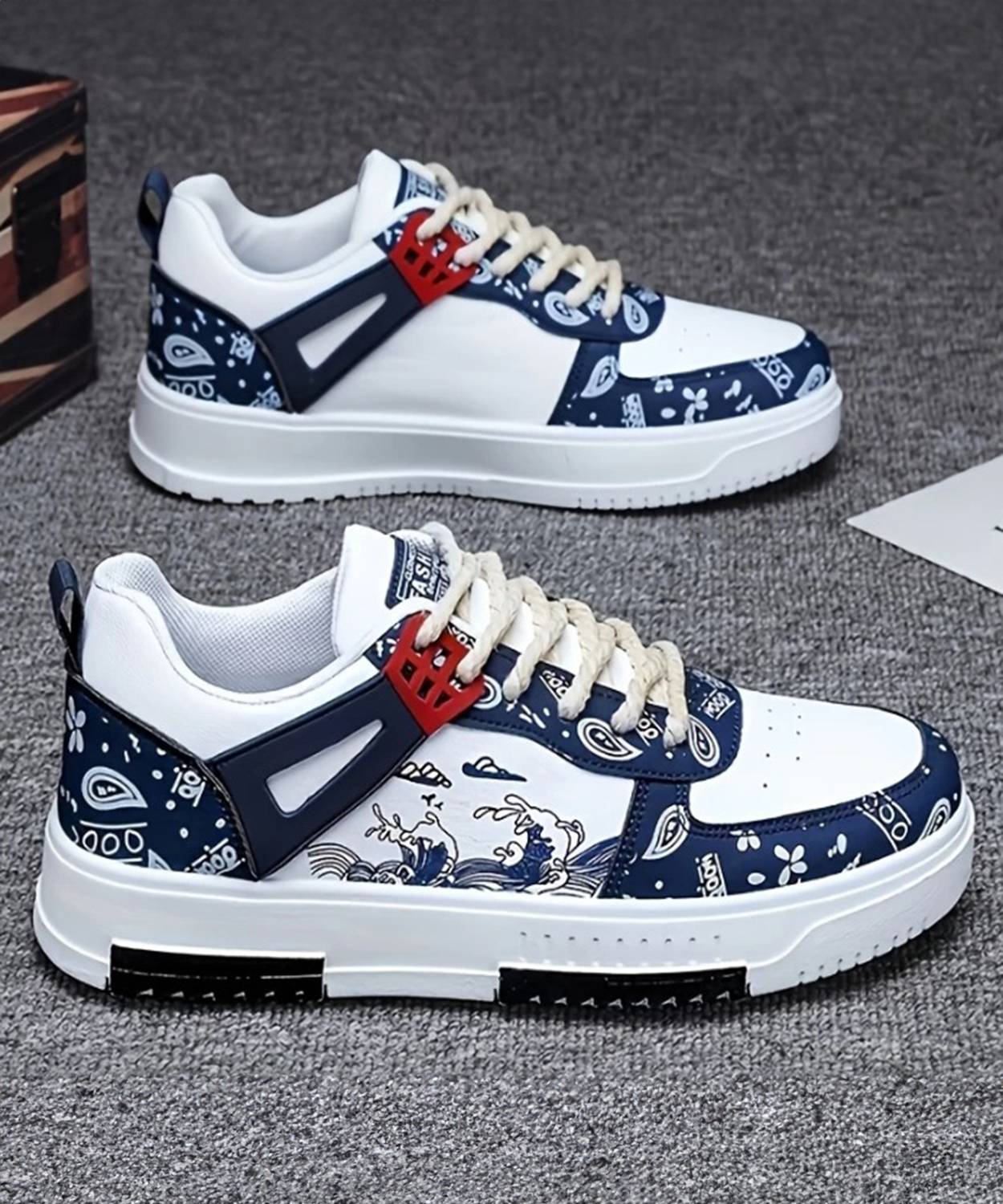 Copser Men's Blue Casual Sneakers - Image 1