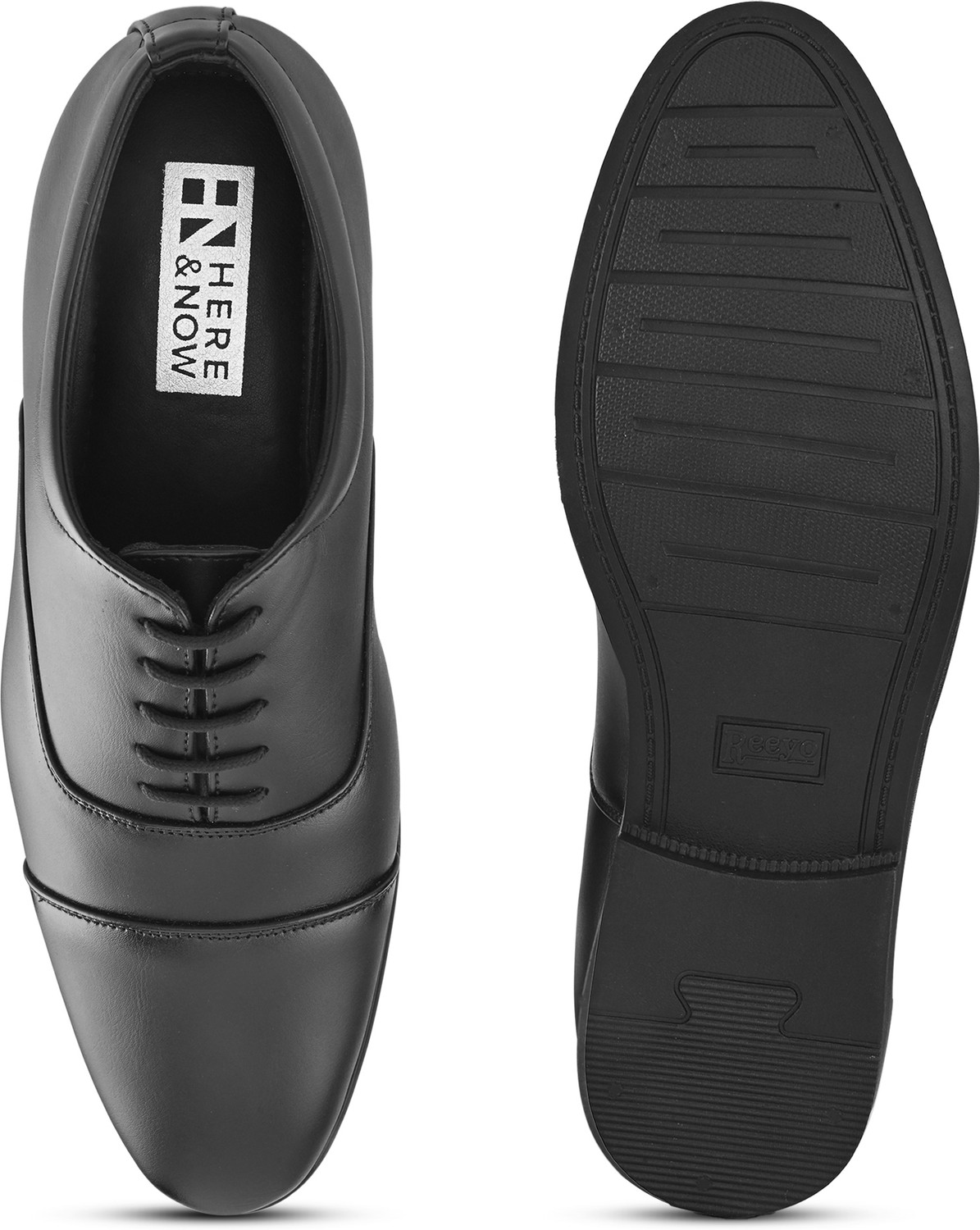 Image of HERE&NOW Premium Formal Oxford Shoes|Soft Cushion Comfort|Classic Lace-Up|Everyday Wear Oxford For Men
