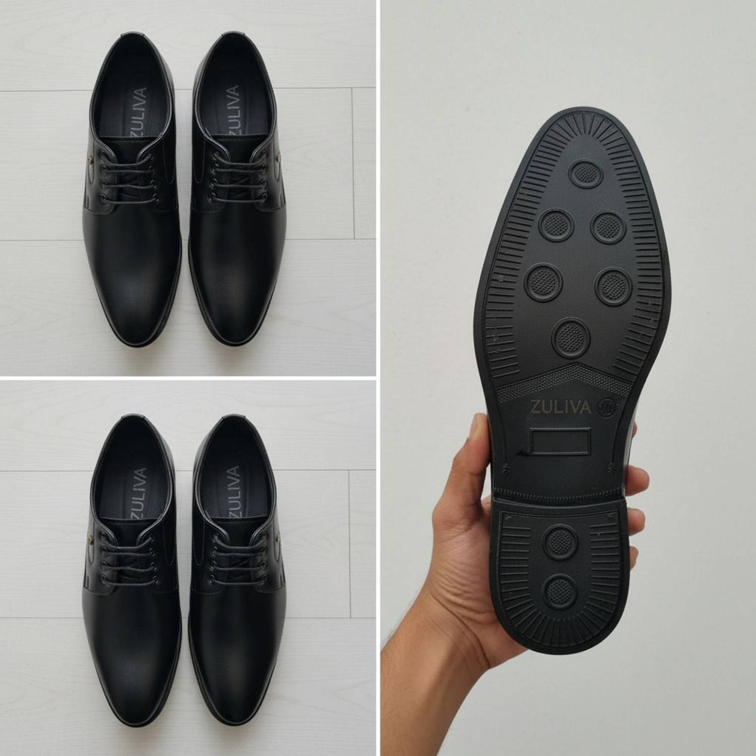 zuliva Men's Black Formal Shoes - Image 5