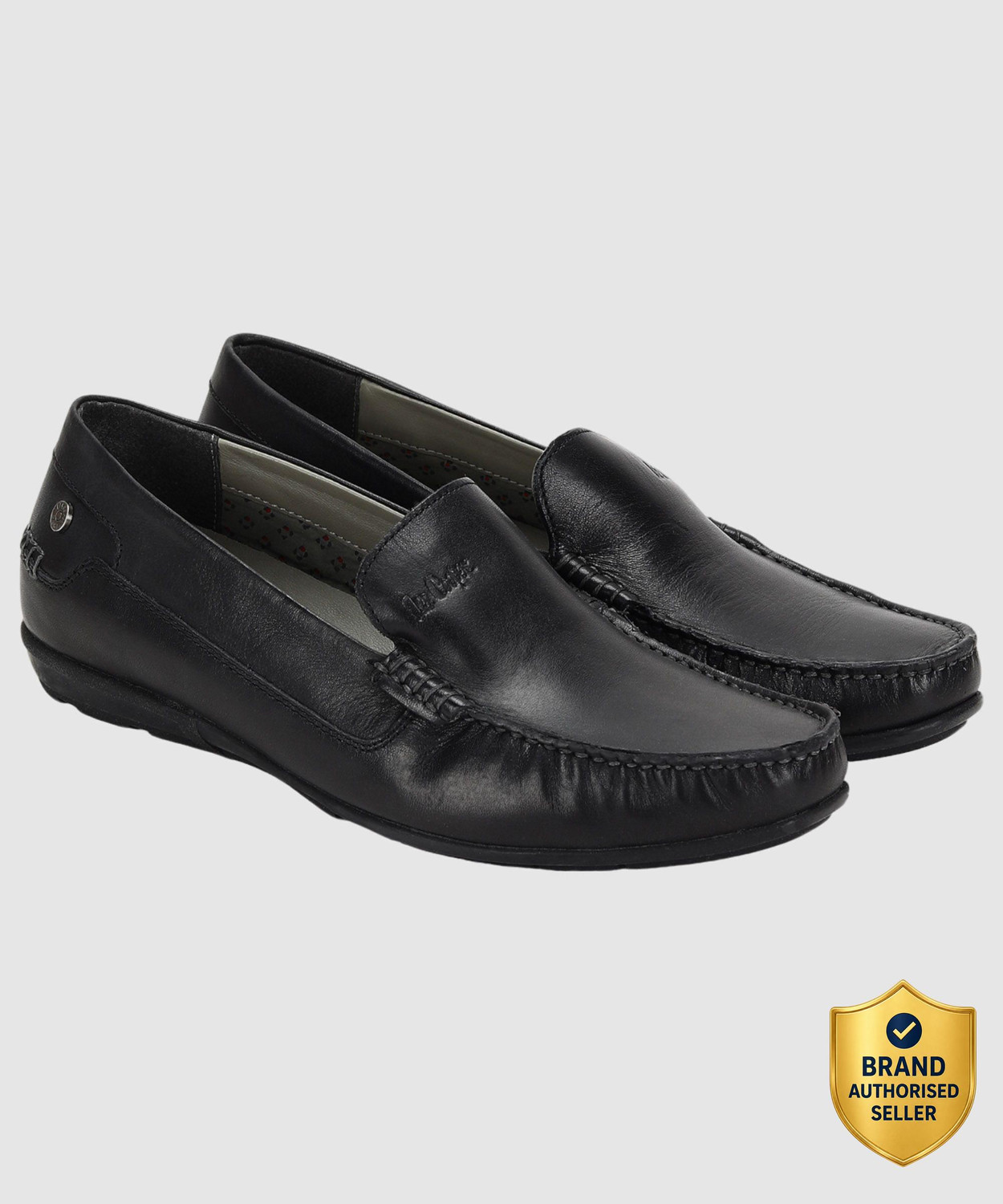 Image of LEE COOPER Leather Casual Slip-On Stylish Lightweight and Comfortable Daily Wear Slip On For Men (Black, 10)